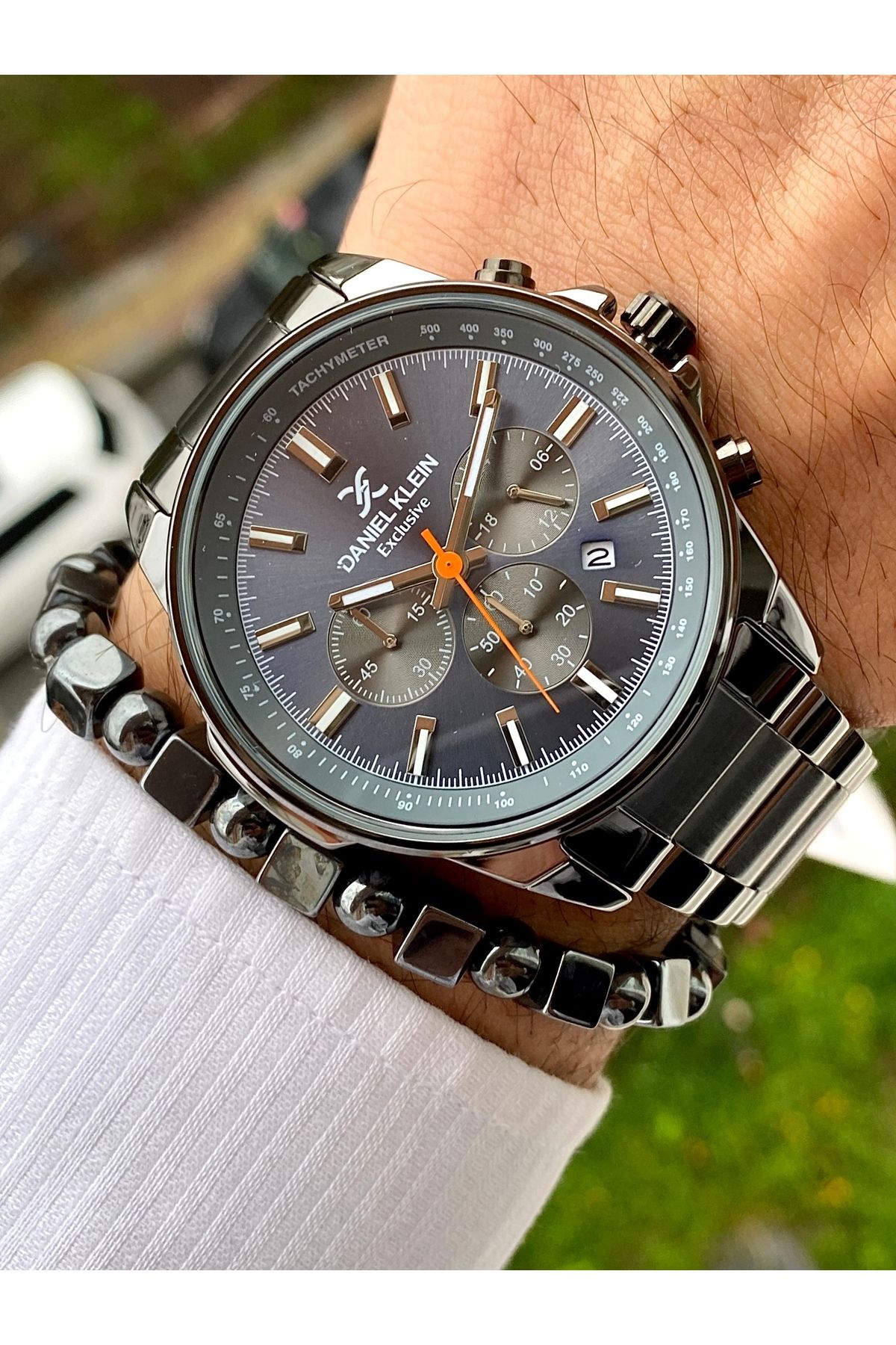 Çelik Kordon Erkek Kol Saati+Bileklik