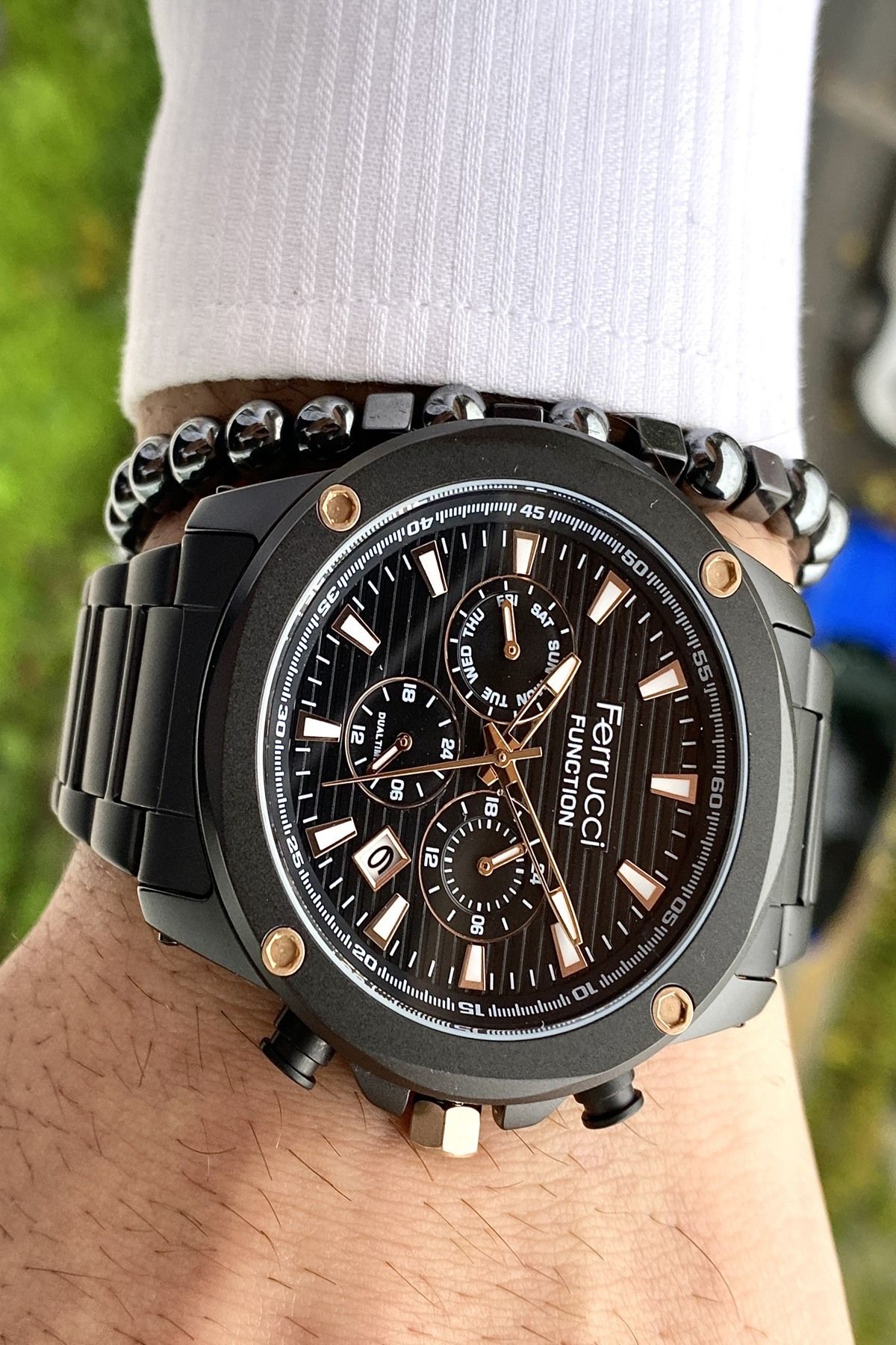 Functıon Tüm Fonksiyonları Aktif Erkek Kol Saati+Bileklik Hediyeli