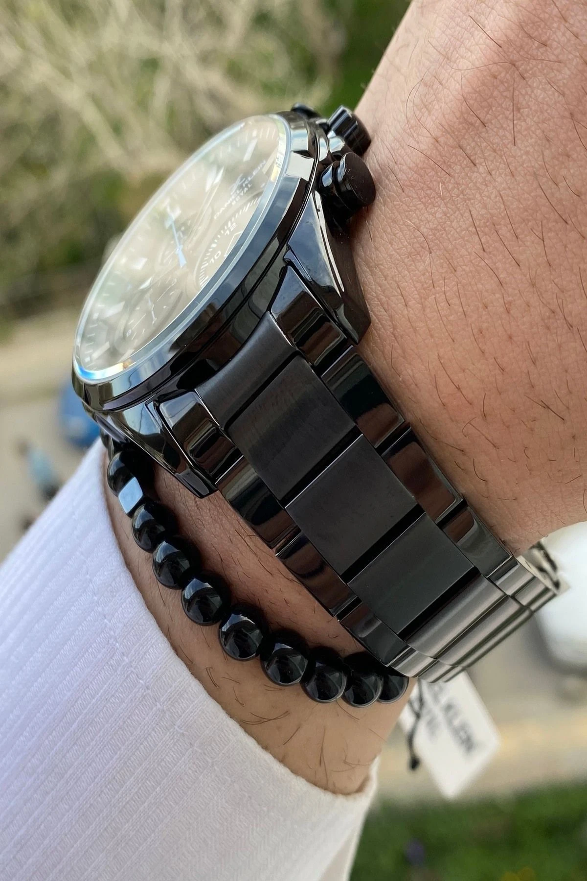 Çelik Kordon Erkek Kol Saati Ve Bileklik