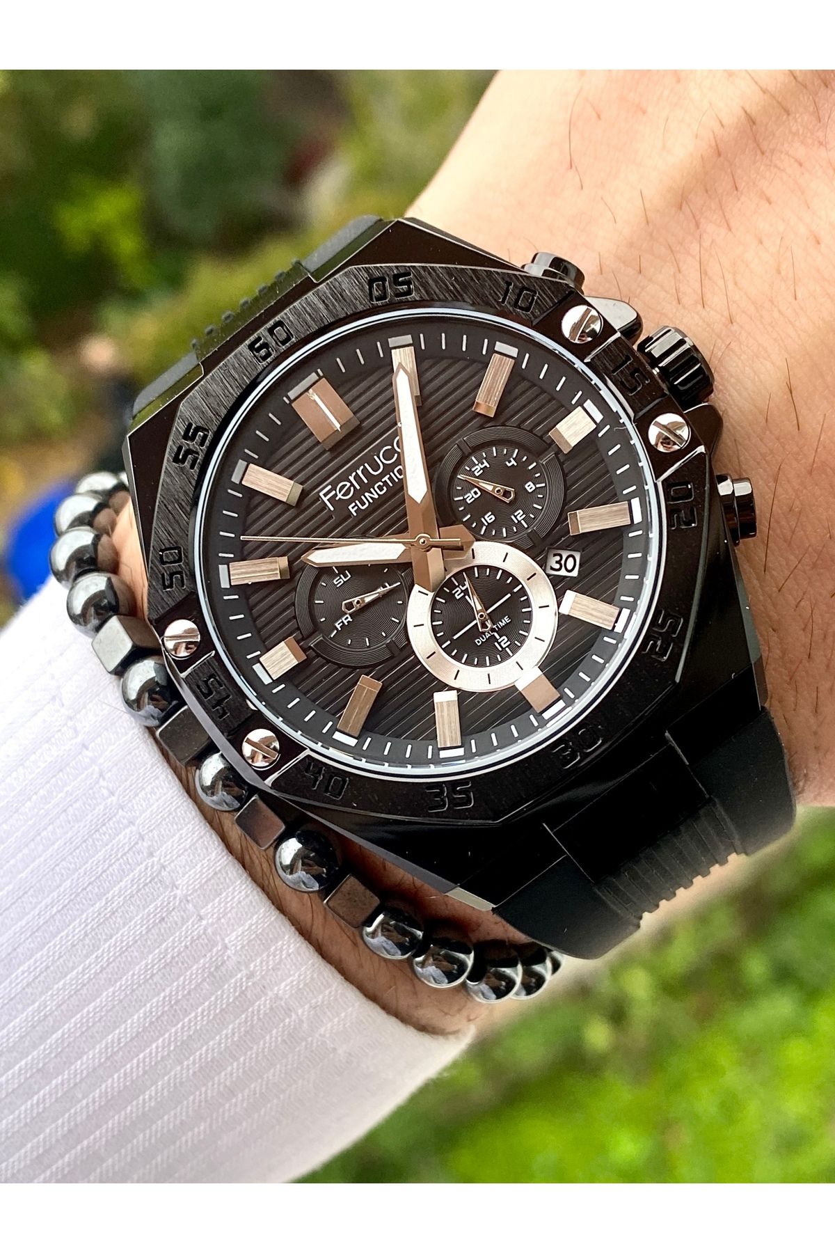 Functıon Tüm Fonksiyonları Aktif Erkek Kol Saati+Bileklik Hediyeli