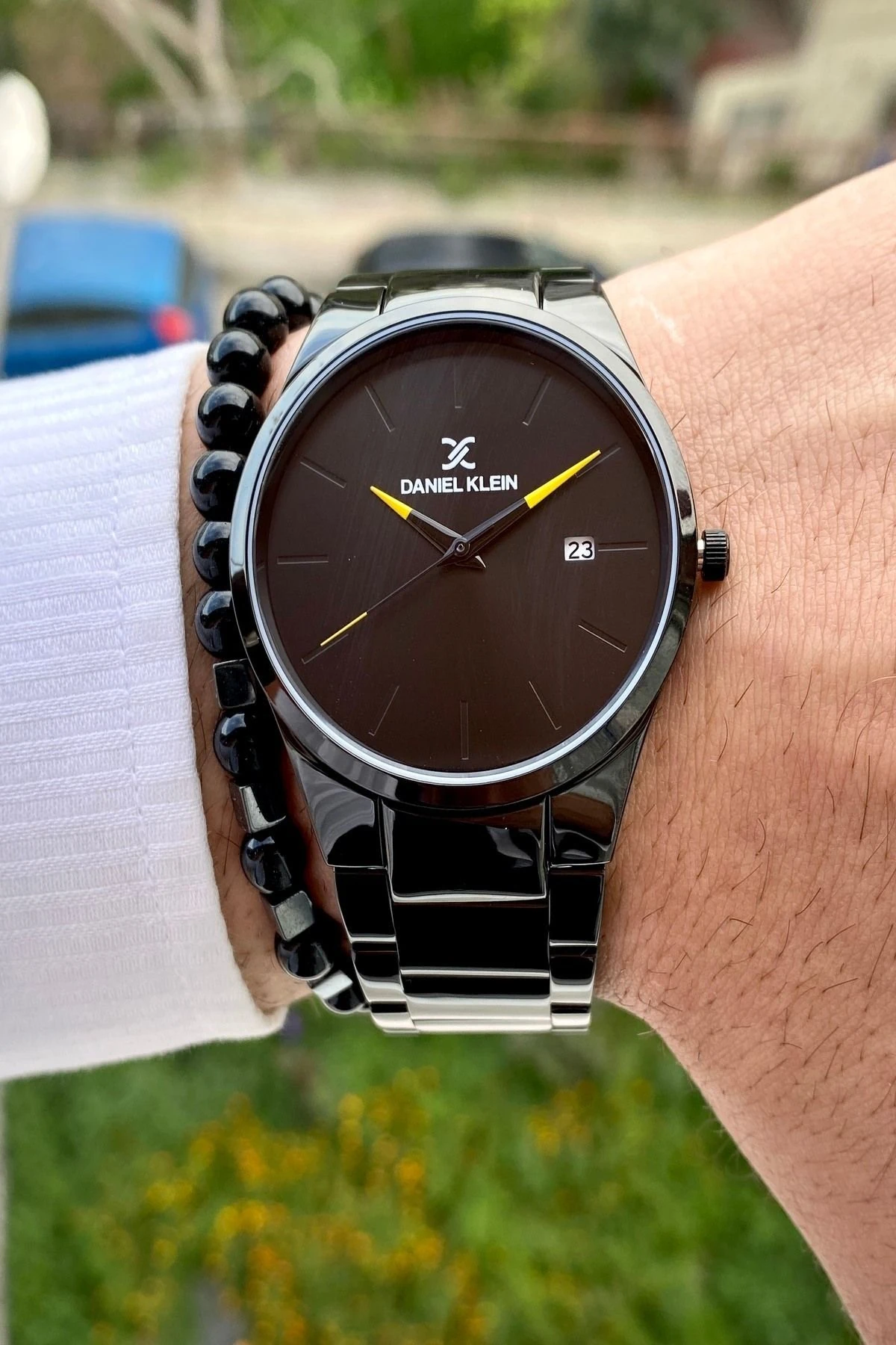 Çelik Kordon Erkek Kol Saati + Bileklik