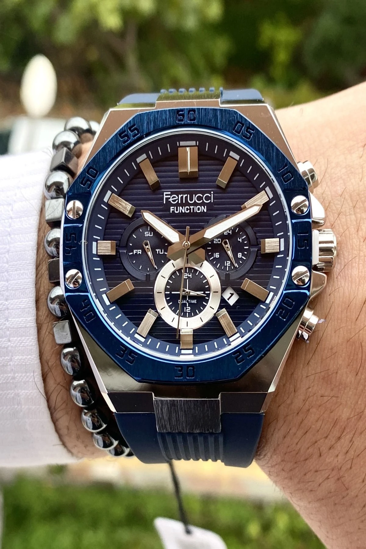 Functıon Tüm Fonksiyonları Aktif Erkek Kol Saati+Bileklik Hediyeli