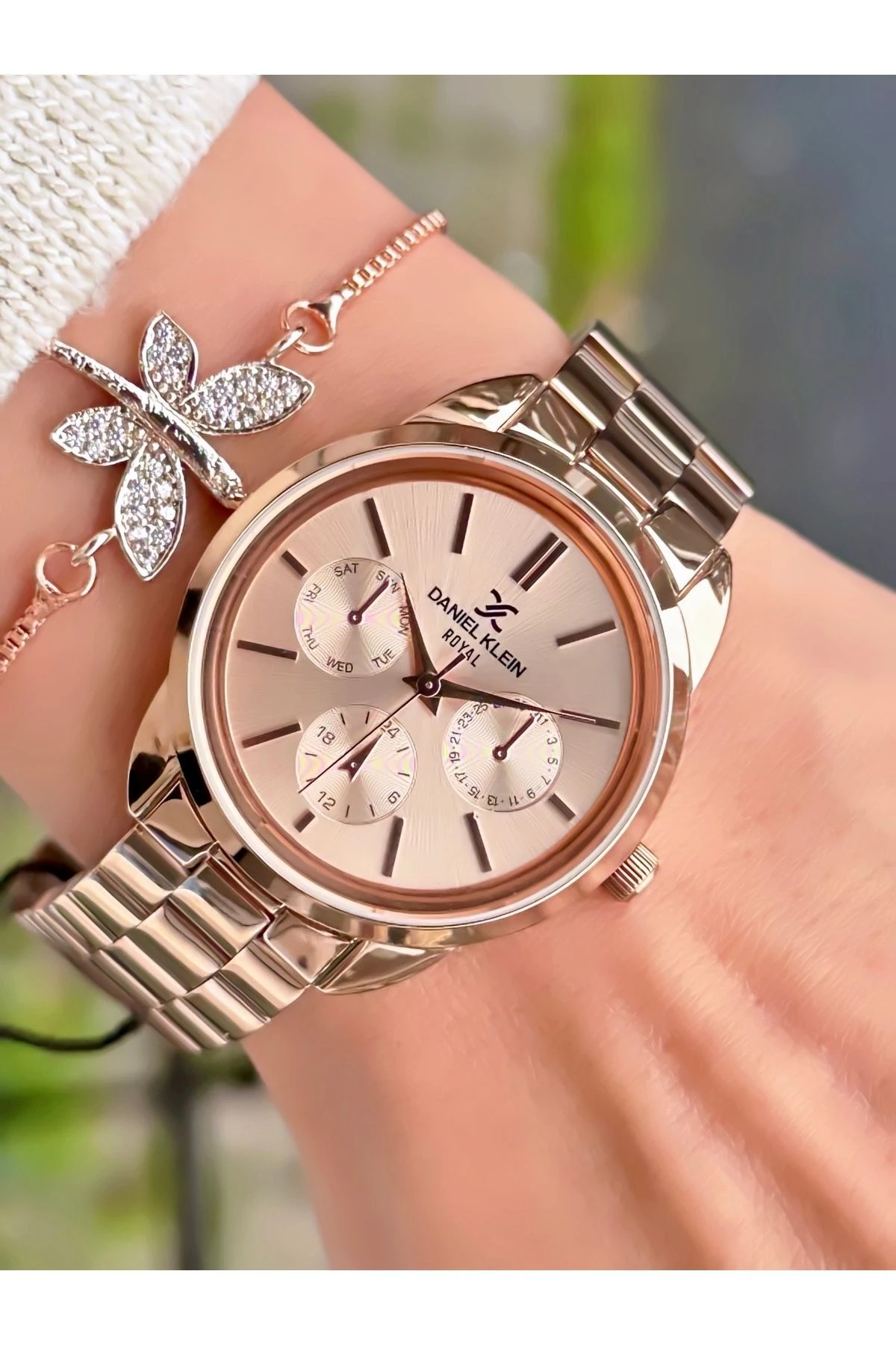 Çelik Kordon Kadın Kol Saati 3ATMResistant 2 Yıl Garantili+Bileklik Hediyeli