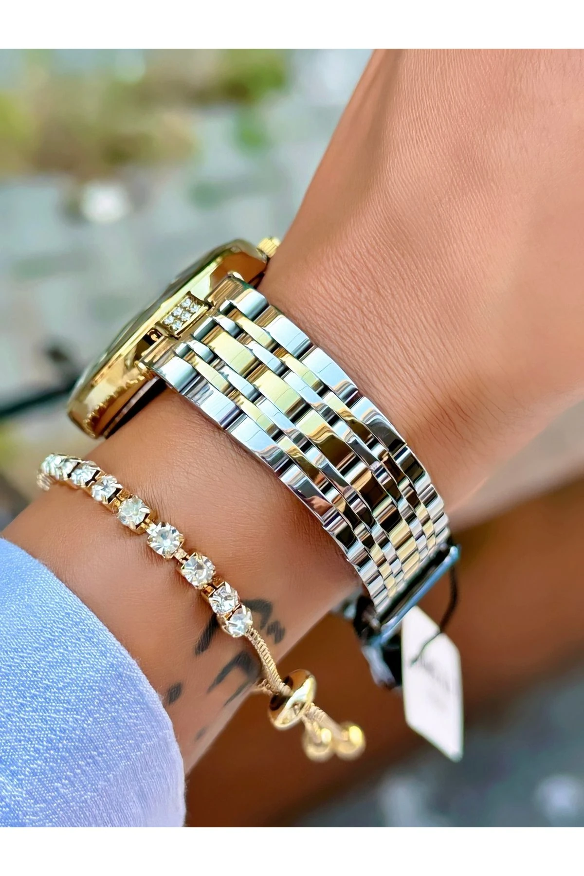 Çelik Kordon Kadın Kol Saati 3atmresistant 2 Yıl Garantili Bileklik Hediyeli(DK94239)