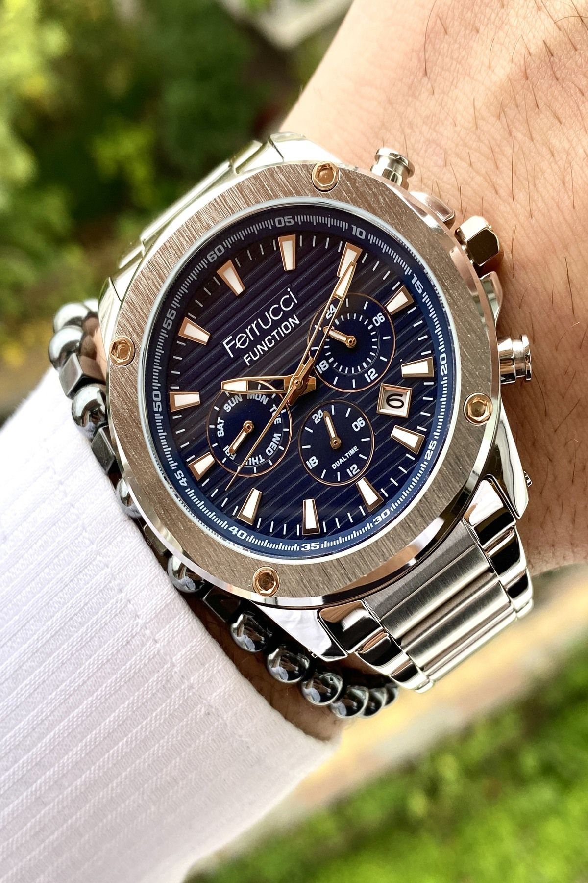 Functıon Tüm Fonksiyonları Aktif Erkek Kol Saati+Bileklik Hediyeli