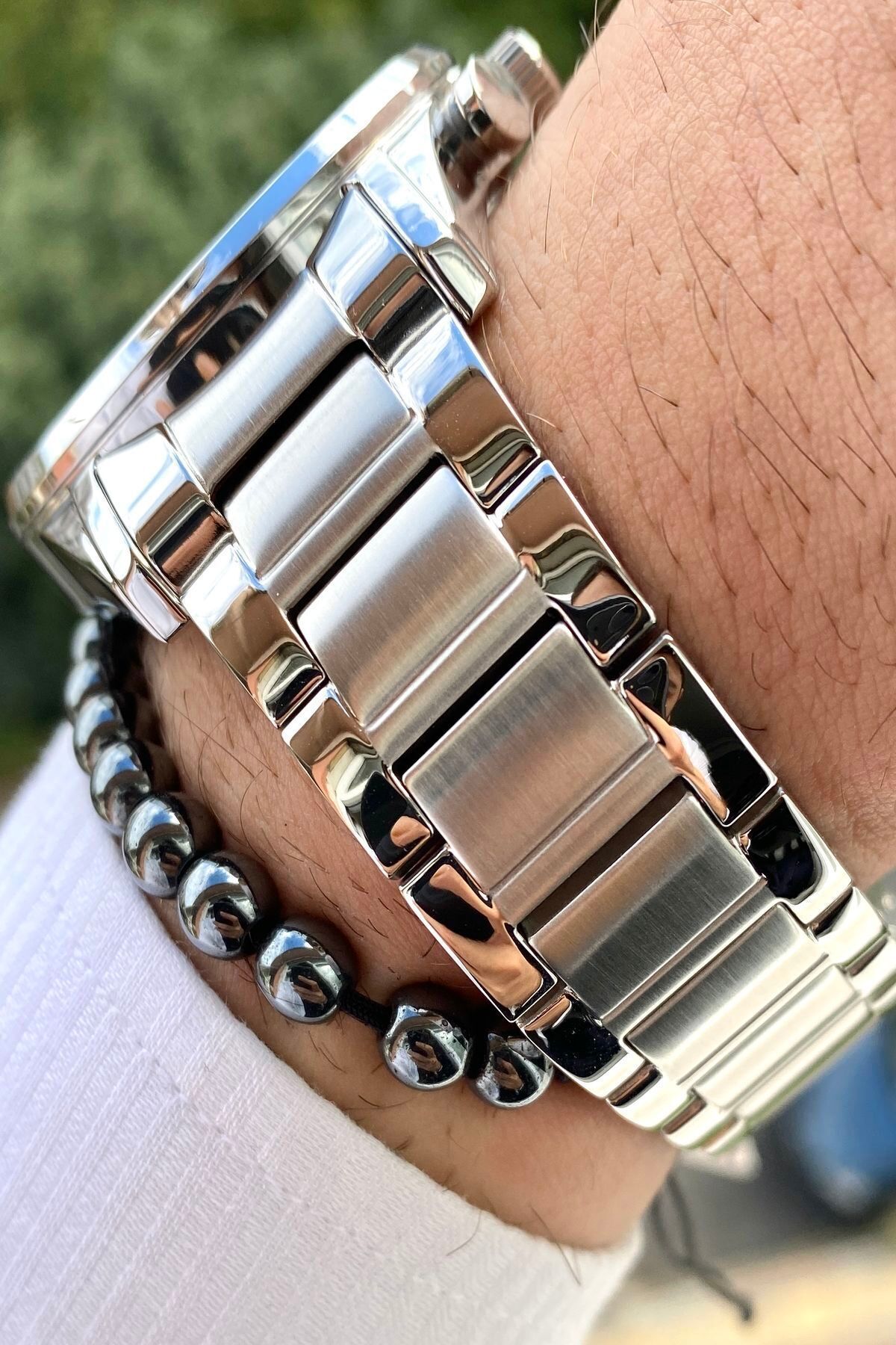 Marka Su Geçirmez Çelik Kordon Erkek Kol Saati Bileklik Hediyeli