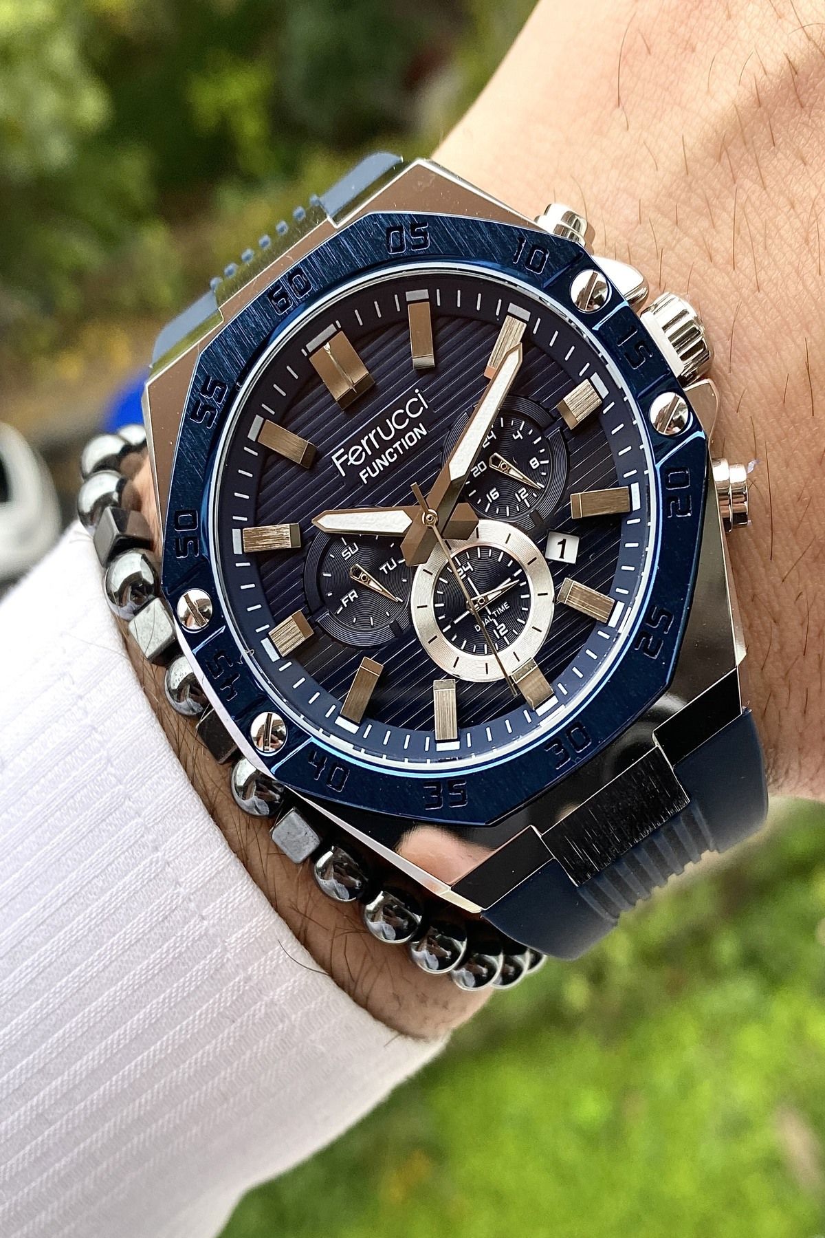 Functıon Tüm Fonksiyonları Aktif Erkek Kol Saati+Bileklik Hediyeli