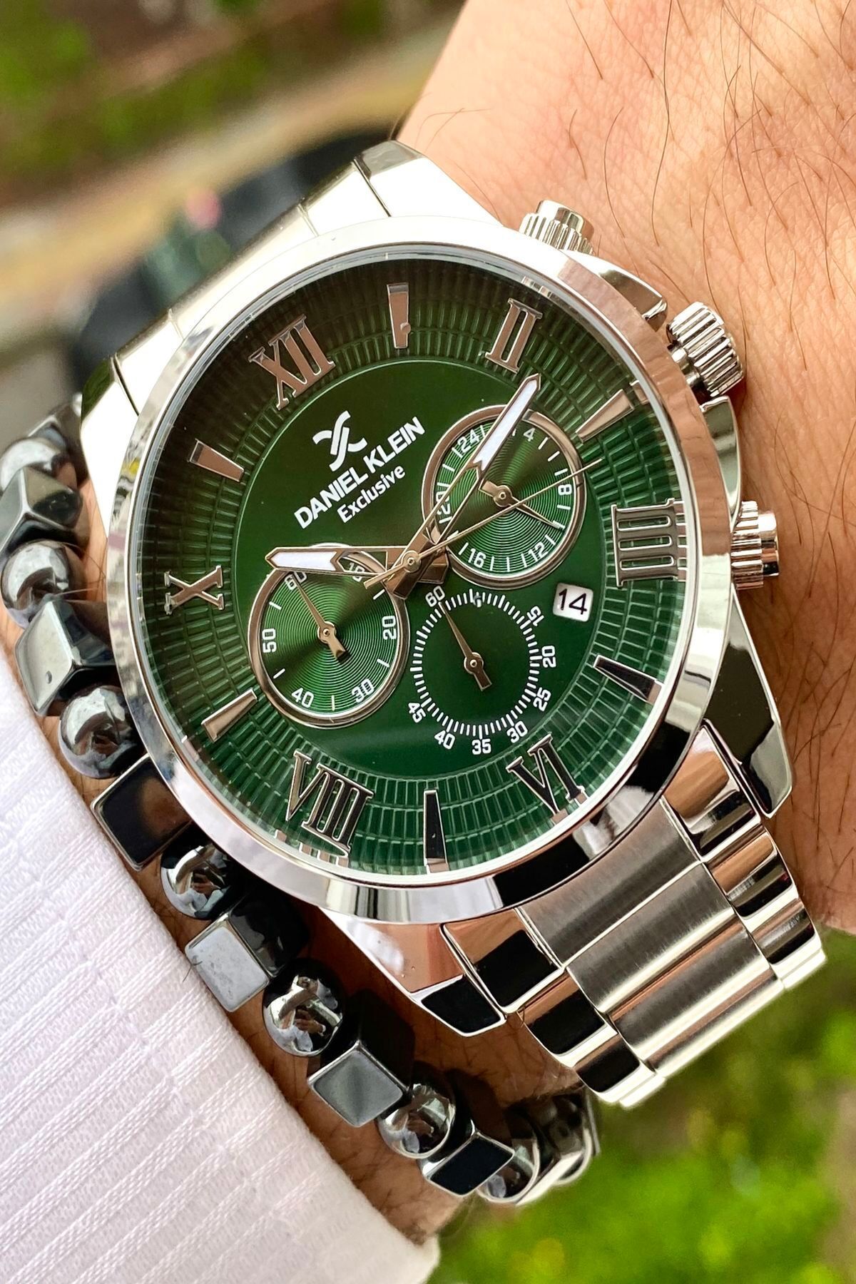 Çelik Kordon Erkek Kol Saati + Bileklik