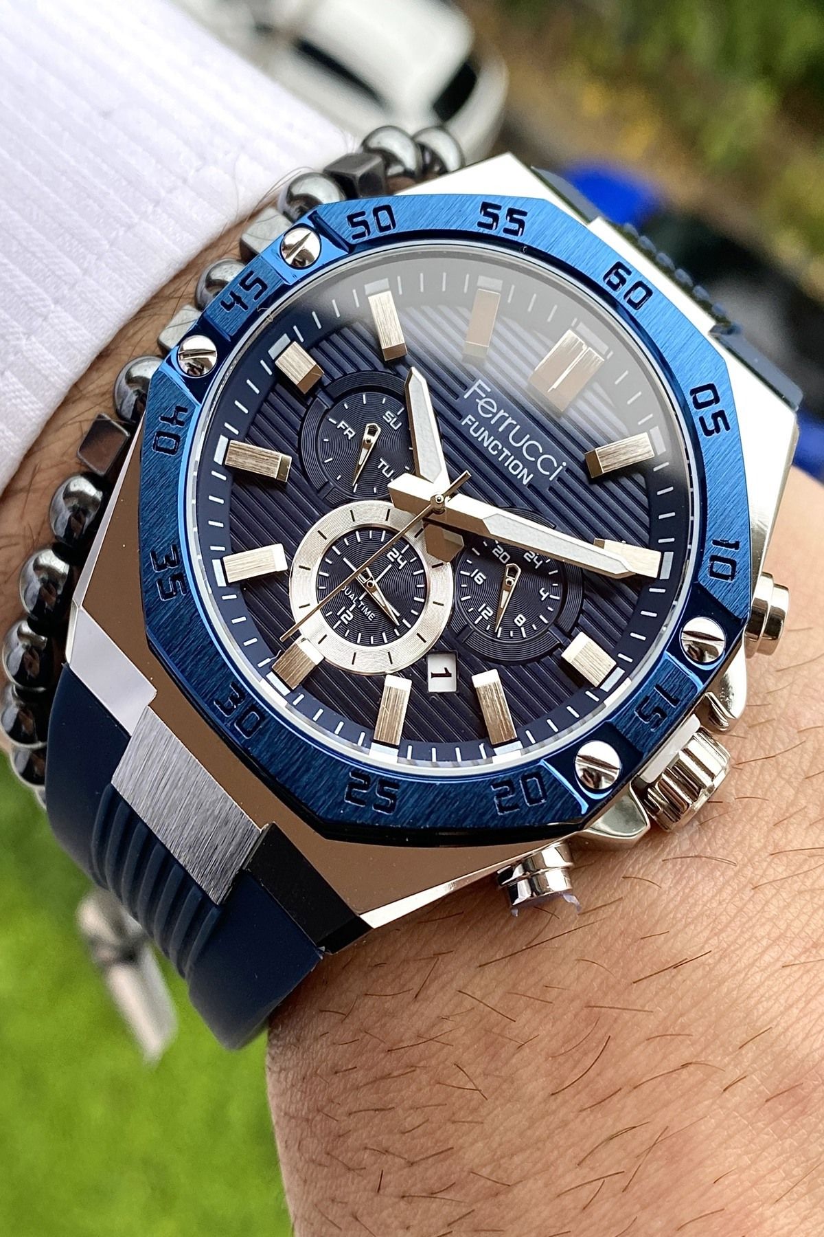 Functıon Tüm Fonksiyonları Aktif Erkek Kol Saati+Bileklik Hediyeli