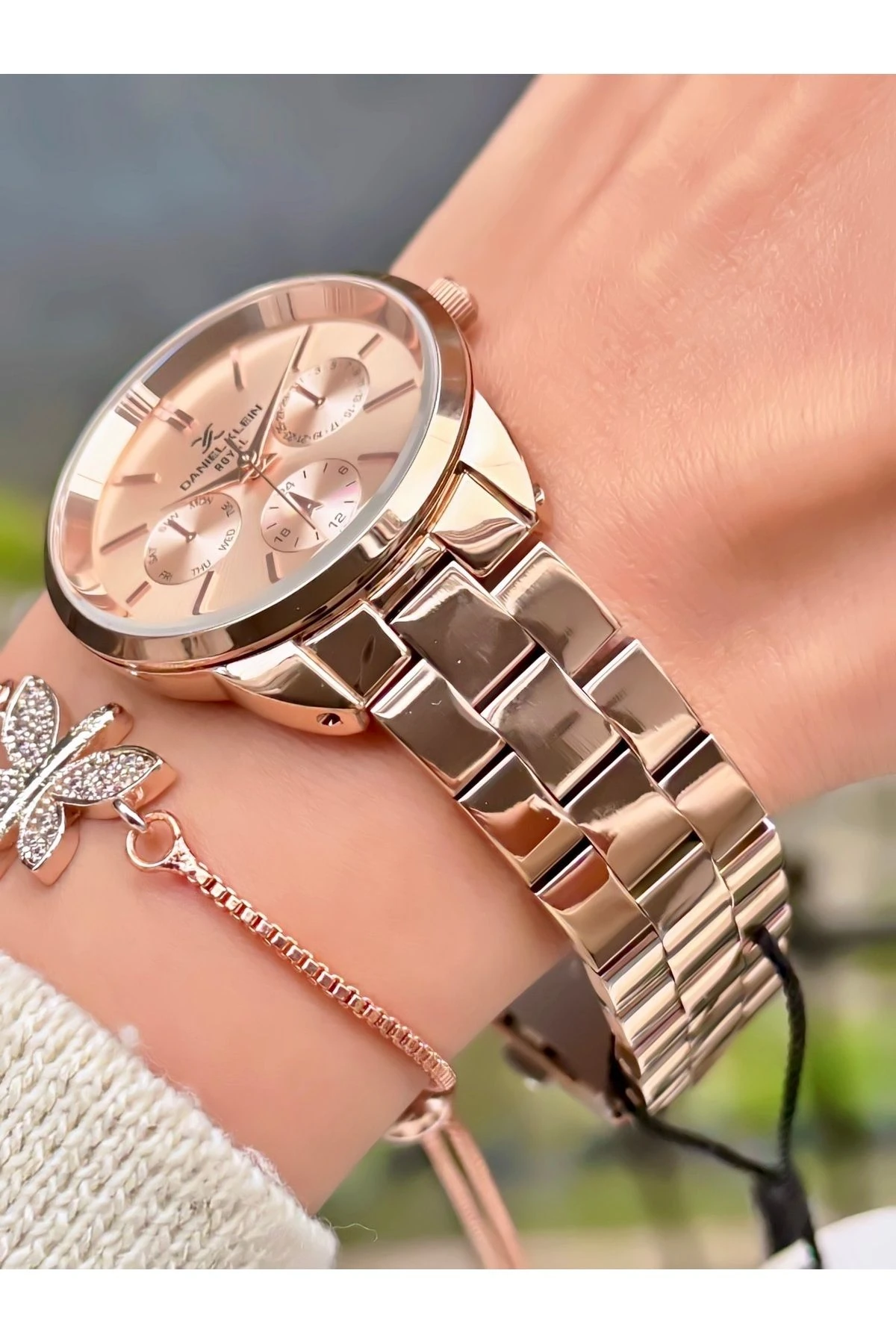 Çelik Kordon Kadın Kol Saati 3ATMResistant 2 Yıl Garantili+Bileklik Hediyeli