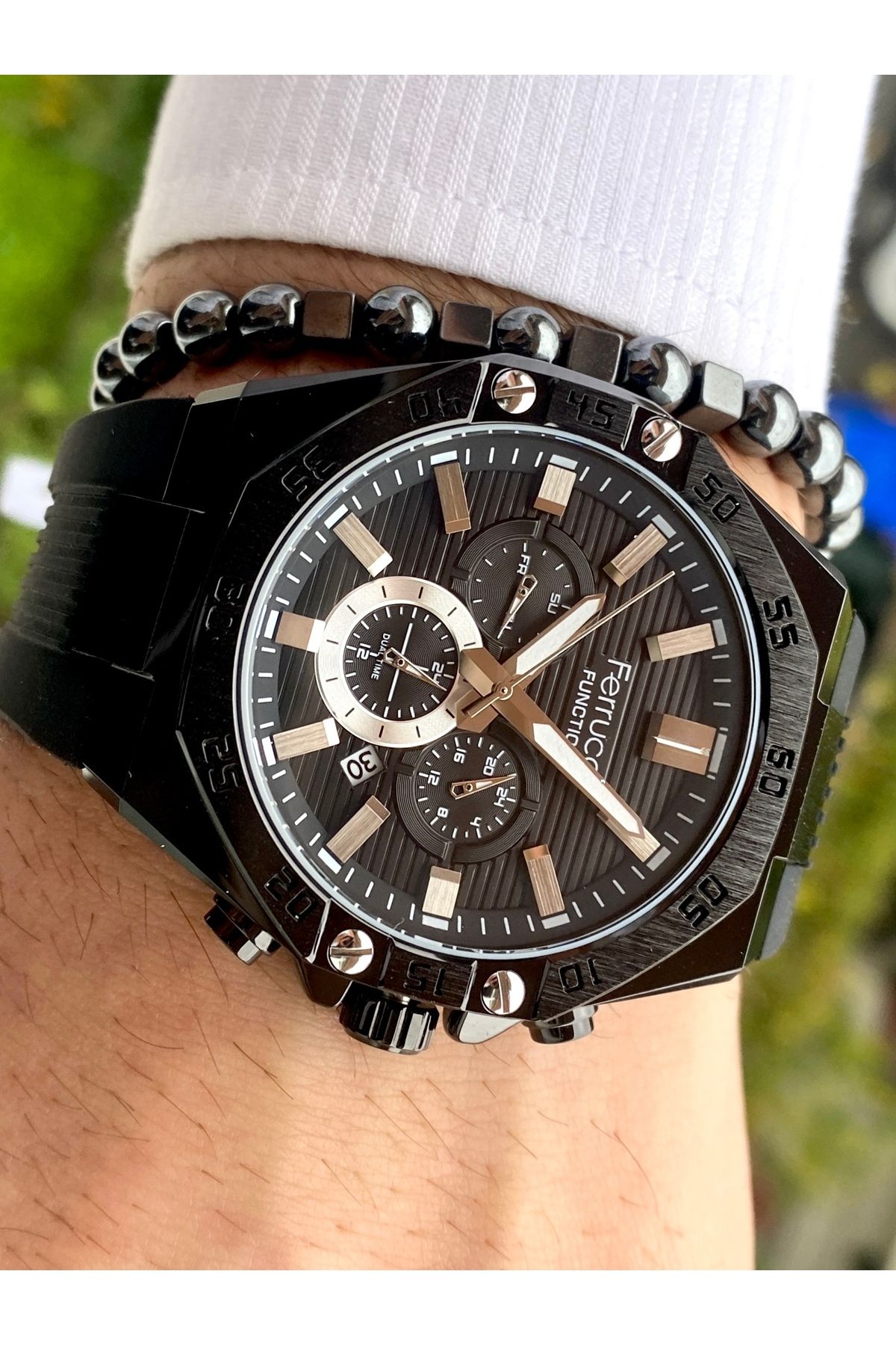 Functıon Tüm Fonksiyonları Aktif Erkek Kol Saati+Bileklik Hediyeli