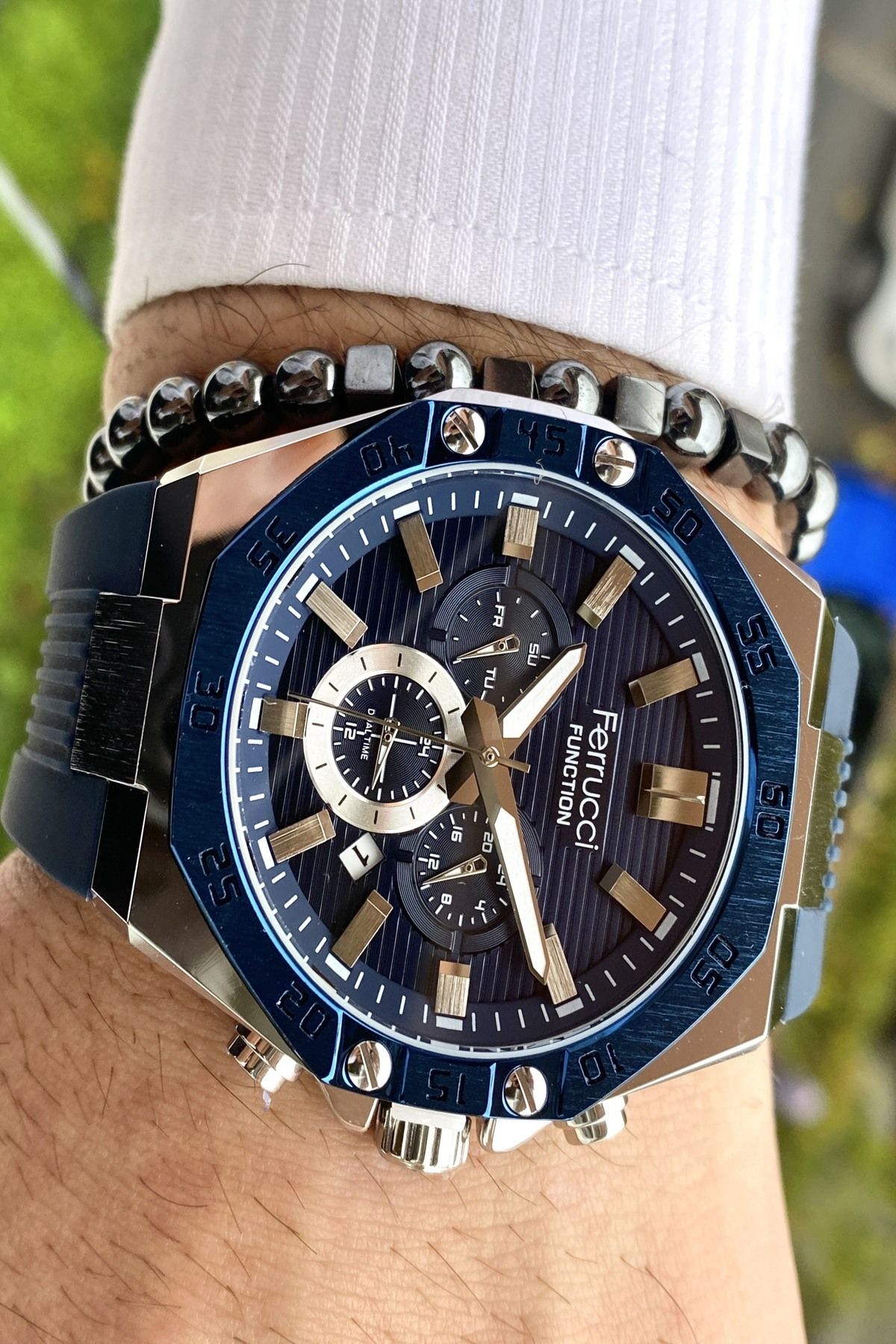 Functıon Tüm Fonksiyonları Aktif Erkek Kol Saati+Bileklik Hediyeli