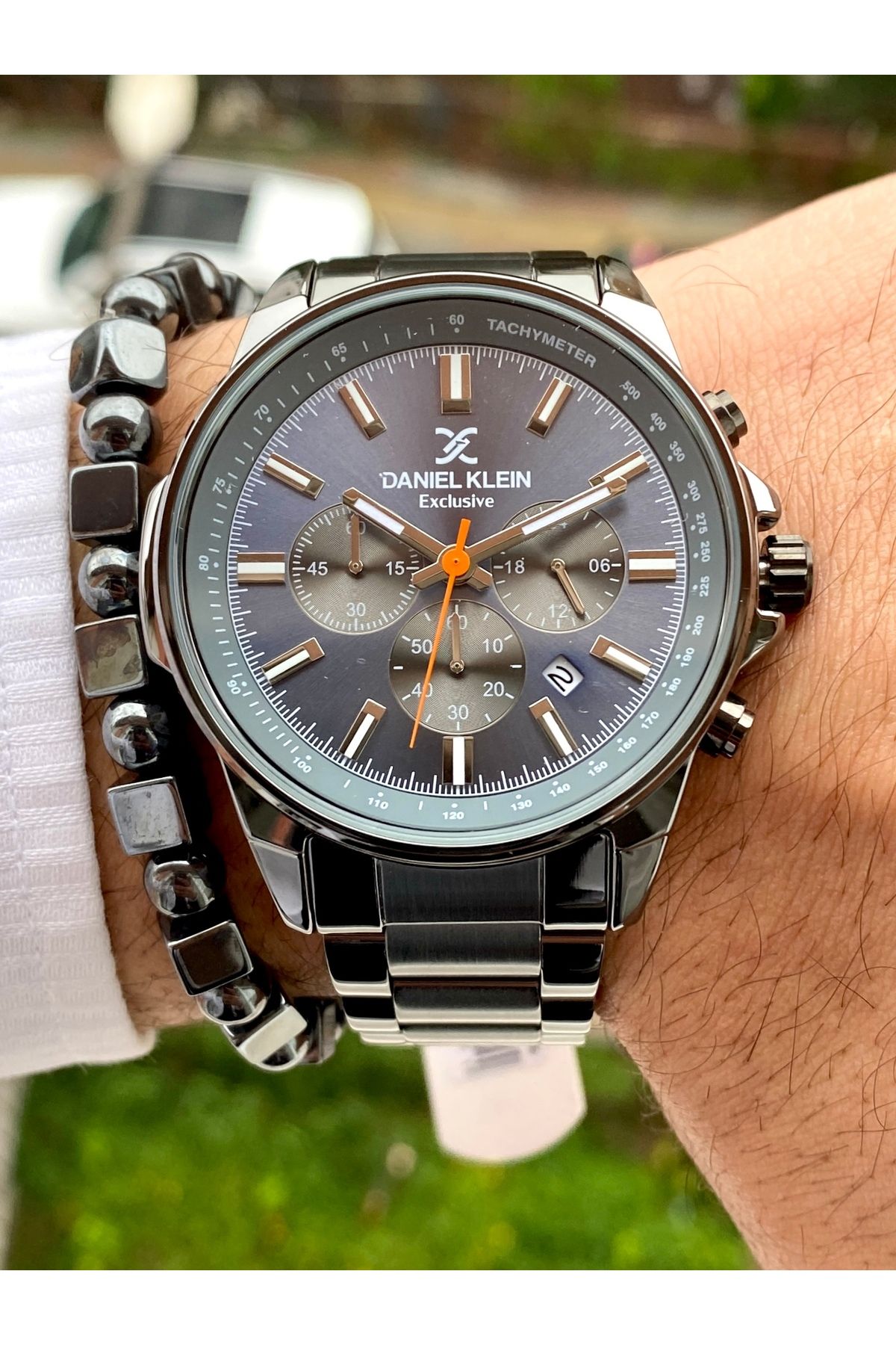 Çelik Kordon Erkek Kol Saati+Bileklik