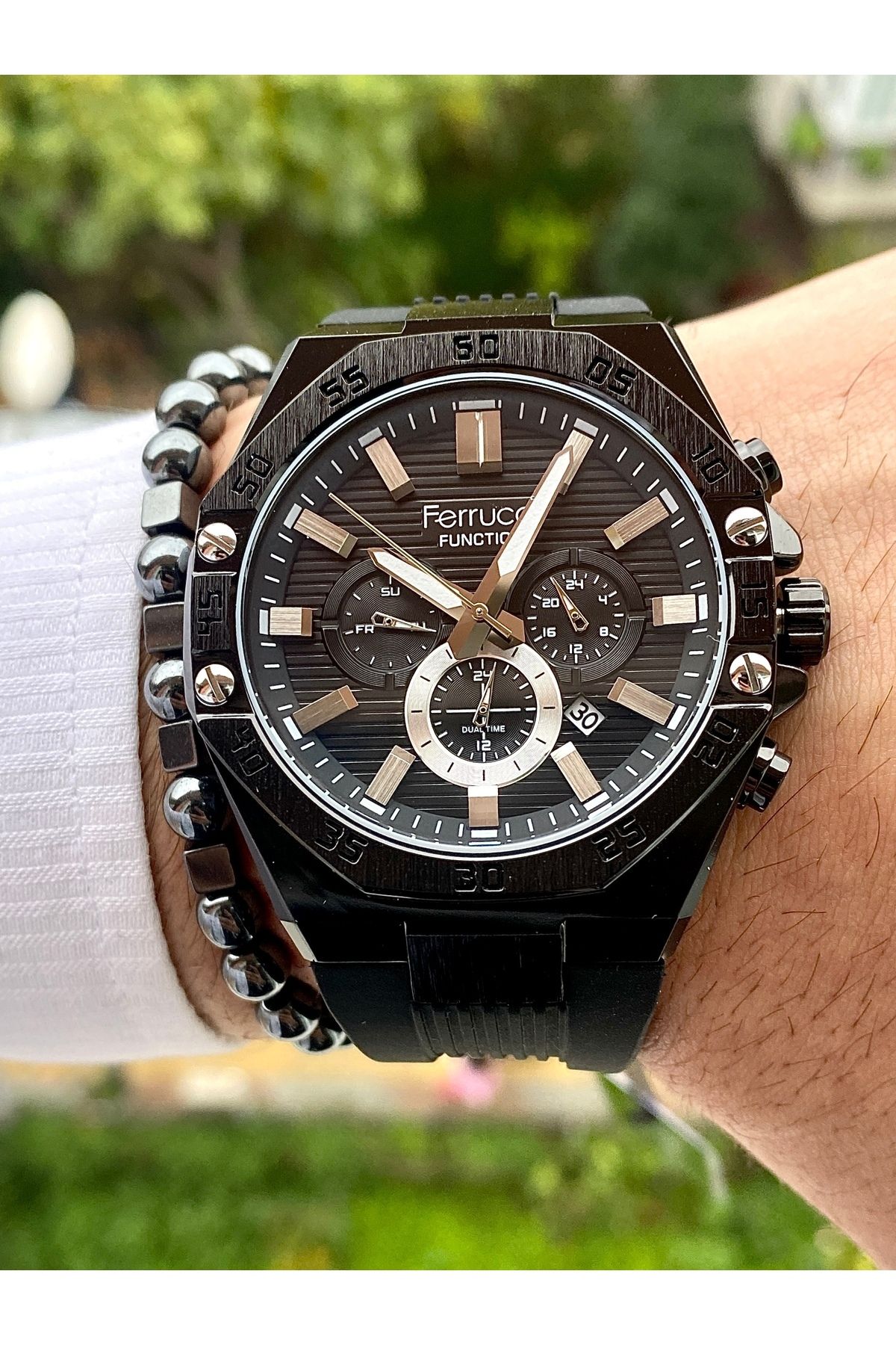 Functıon Tüm Fonksiyonları Aktif Erkek Kol Saati+Bileklik Hediyeli