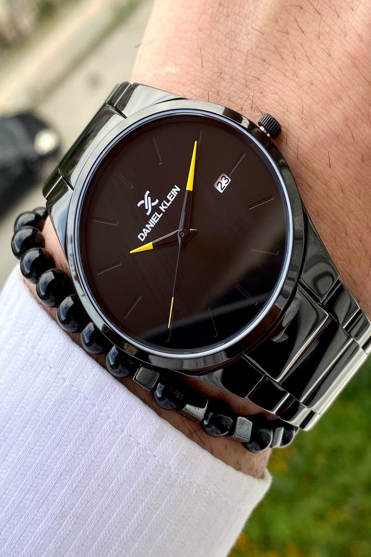 Çelik Kordon Erkek Kol Saati + Bileklik