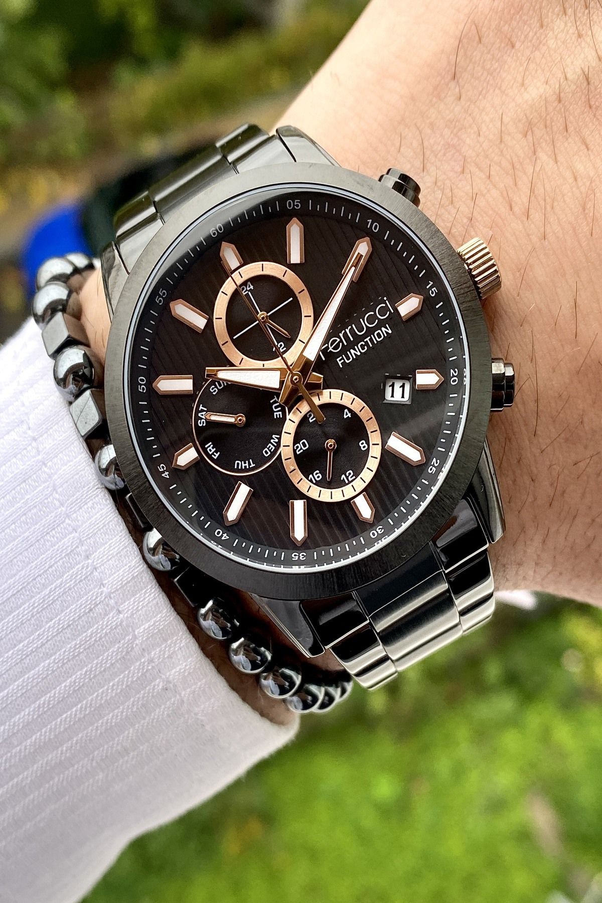 Functıon Tüm Fonksiyonları Aktif Erkek Kol Saati+Bileklik Hediyeli