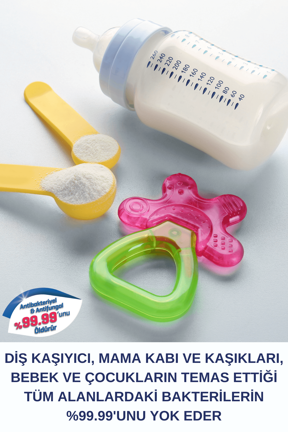 Bebek Çocuk Yenidoğan Hassas Alkolsüz Dezenfektan Sprey Oyuncak Biberon Emzik Temizleyici 100ml