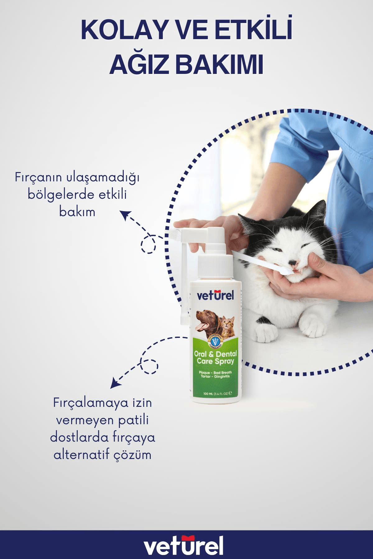 Kedi Ağız Bakımı Kedi Aknesi Siyah Nokta Kedi Diş Fırçası Plak Tartar Silikon Fırça Pratik Set