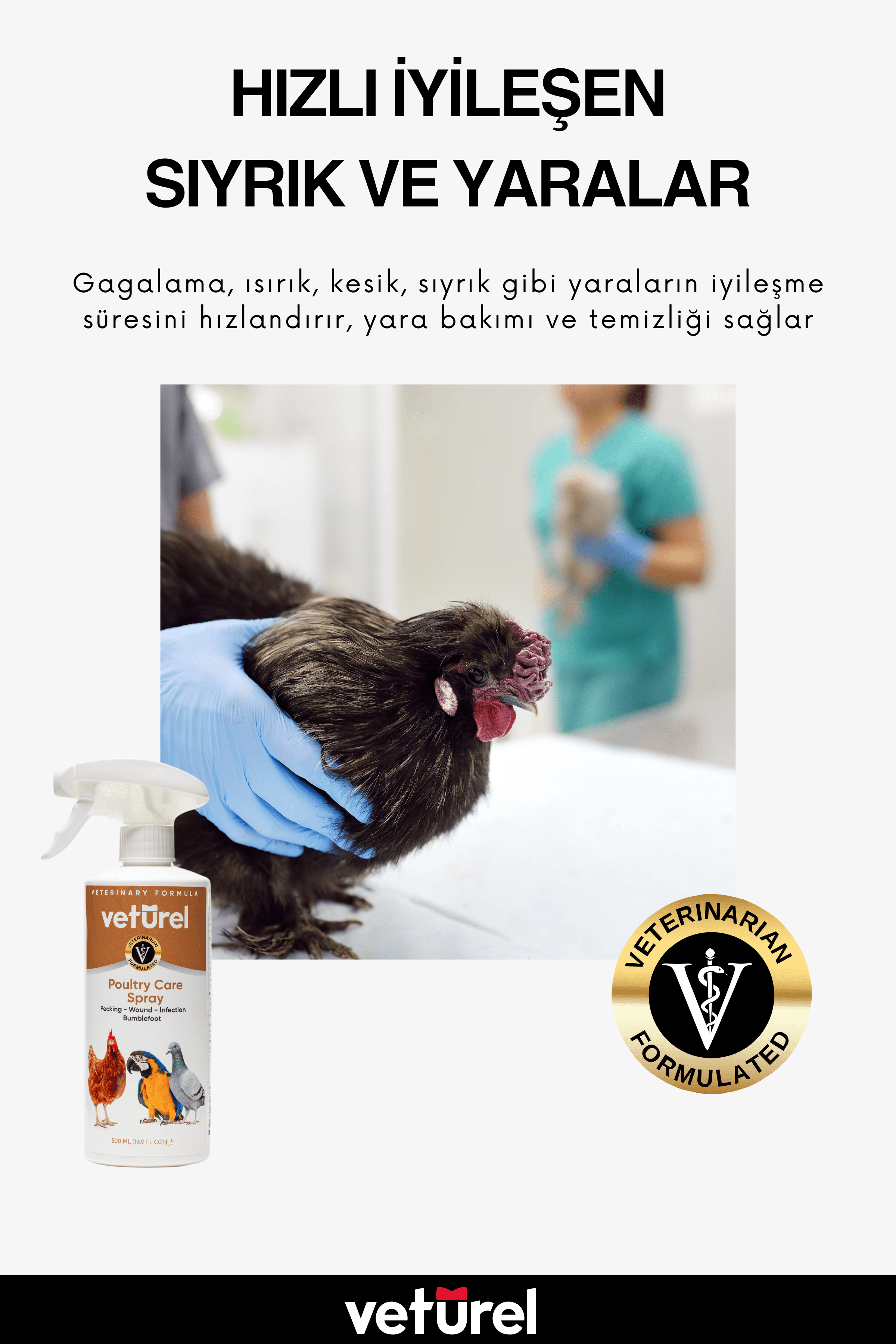 Veturel Kanatlı Hayvan Bakım Spreyi 500ML