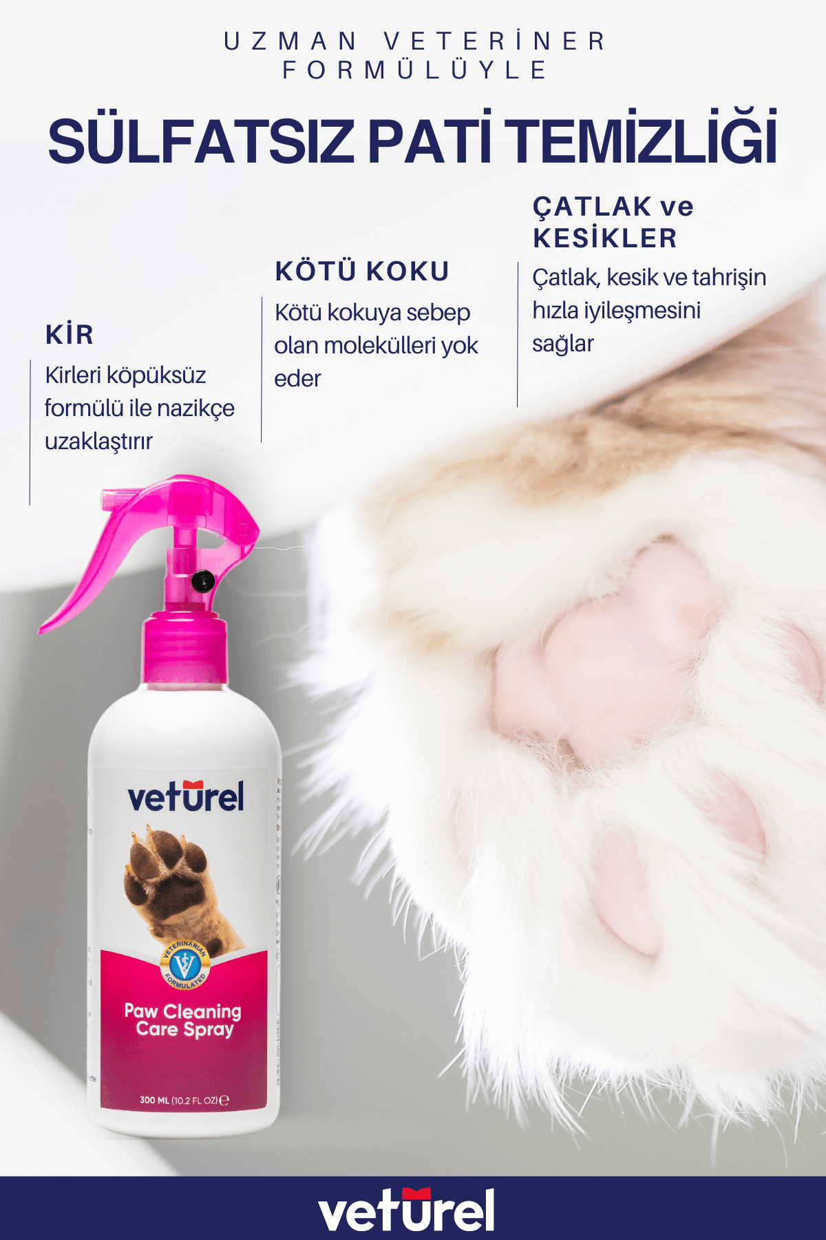Köpek Pati Temizleme Köpek Ağız Kokusu Köpek Sağlık Pati Tüy Bakım 300ml - Ağız ve Diş Bakım Spreyi