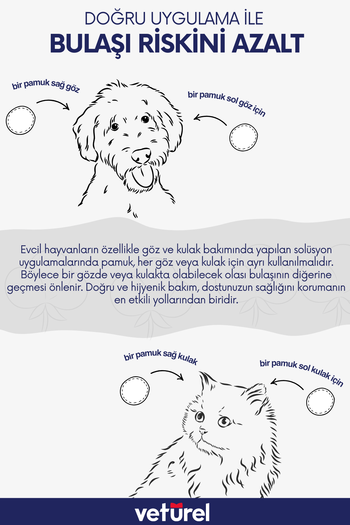 Köpek Yara Deri Bakımı Yanık Kızarıklık Tahriş Yara Spreyi 300ml Disk Pamuk 50li