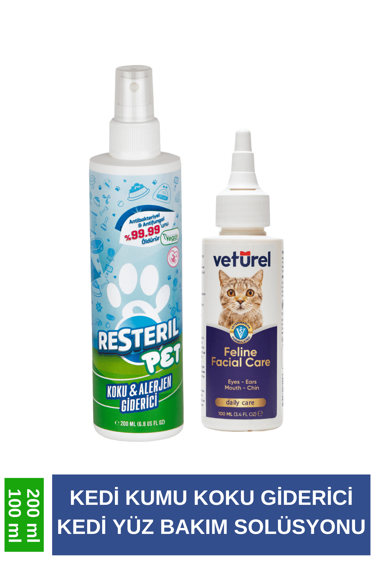 Gözyaşı Lekesi Kedi Aknesi Kedi Kumu Koku Giderici Kedi Kumu Kokusu PET 200ml - Kedi Yüz Bakım