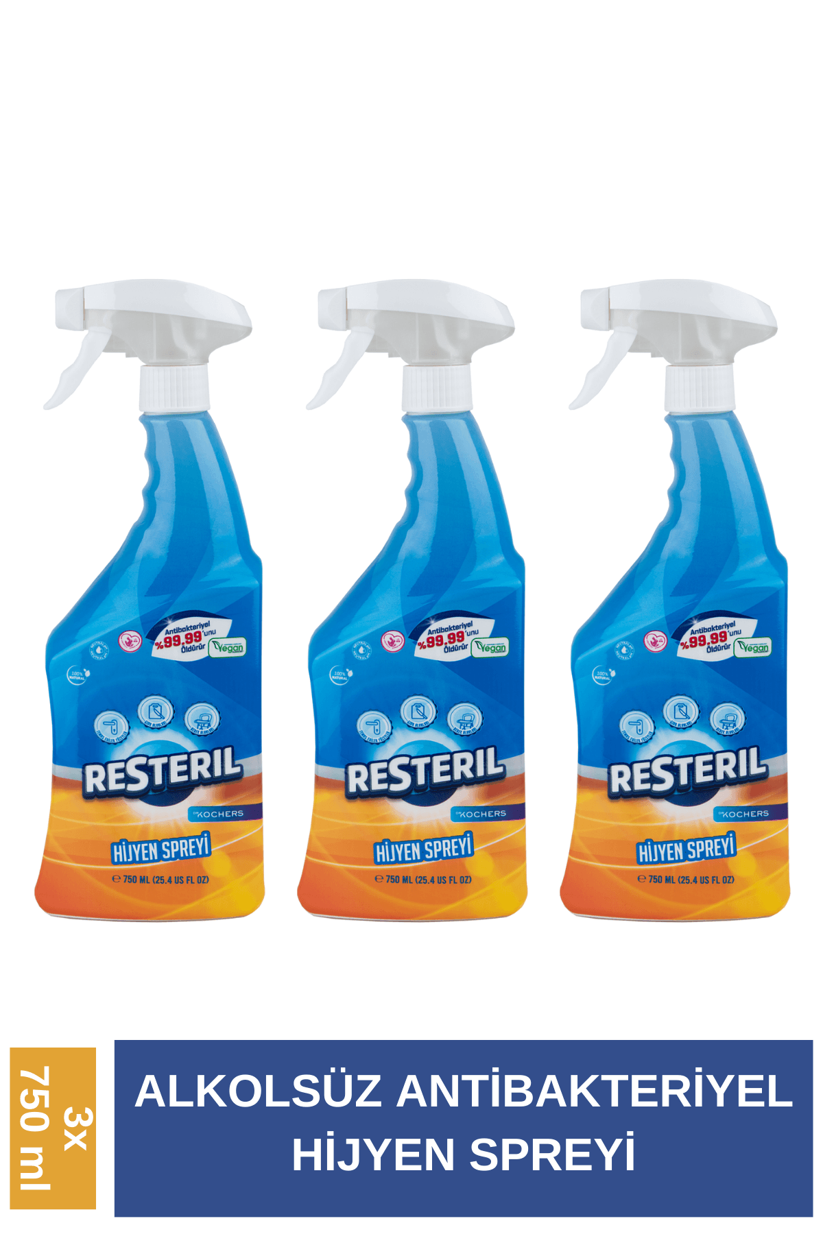 Antibakteriyel Mutfak Buzdolabı Temizleyici Banyo Küf Giderici Klozet Kapağı Dezenfektan Etki3x750ml