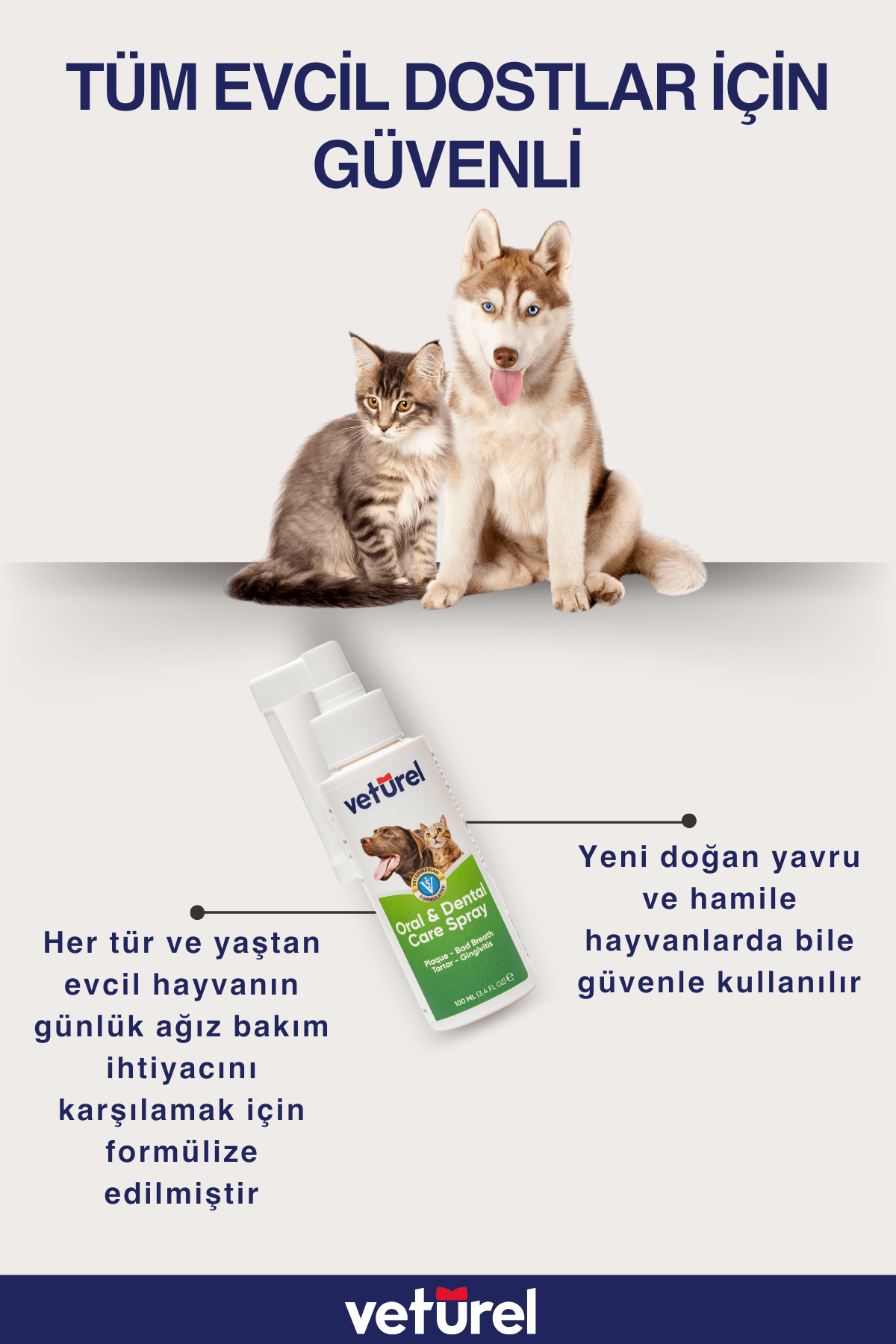 Köpek Pati Temizleme Köpek Ağız Kokusu Köpek Sağlık Pati Tüy Bakım 300ml - Ağız ve Diş Bakım Spreyi