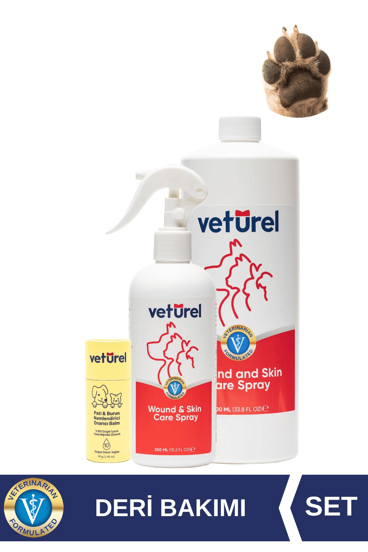 Kedi Köpek Pati Balm %100 Doğal Nemlendirici Koruyucu Stick Yara Deri Yanık Hipokloröz Bakım Spreyi