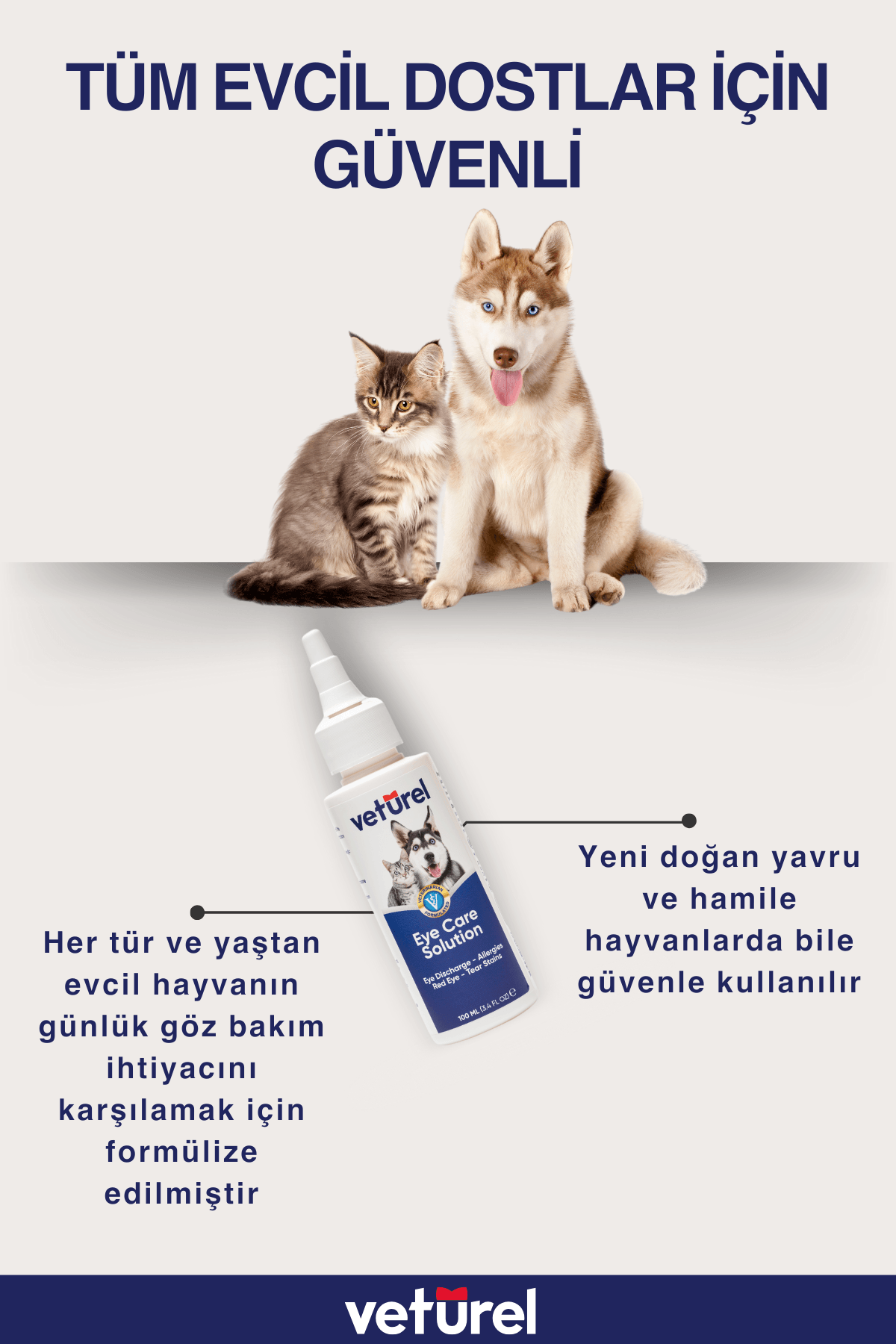Kedi Göz damlasi Kedi Pati Temizleme Kedi Tüy Sağlığı Pati Bakımı 300ml - Göz Bakım Solüsyonu