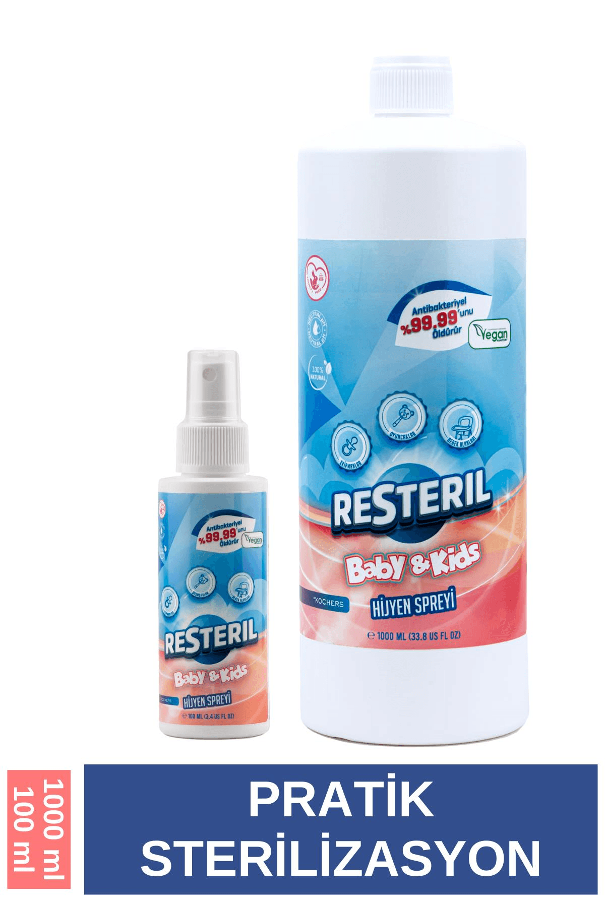 Çocuk Dezenfektan Puset Temizleyici Bebek ve Çocuk Odası Temizleyici Bebek Hijyen Spreyi Set