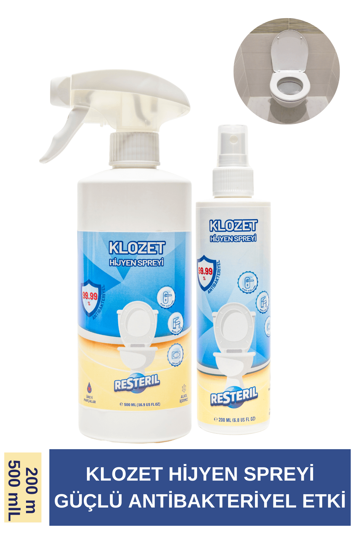 Tuvalet Koku Önleyici Klozet Temizleyici Klozet Dezenfektanı Tuvalet Koku Giderici Sprey  Set