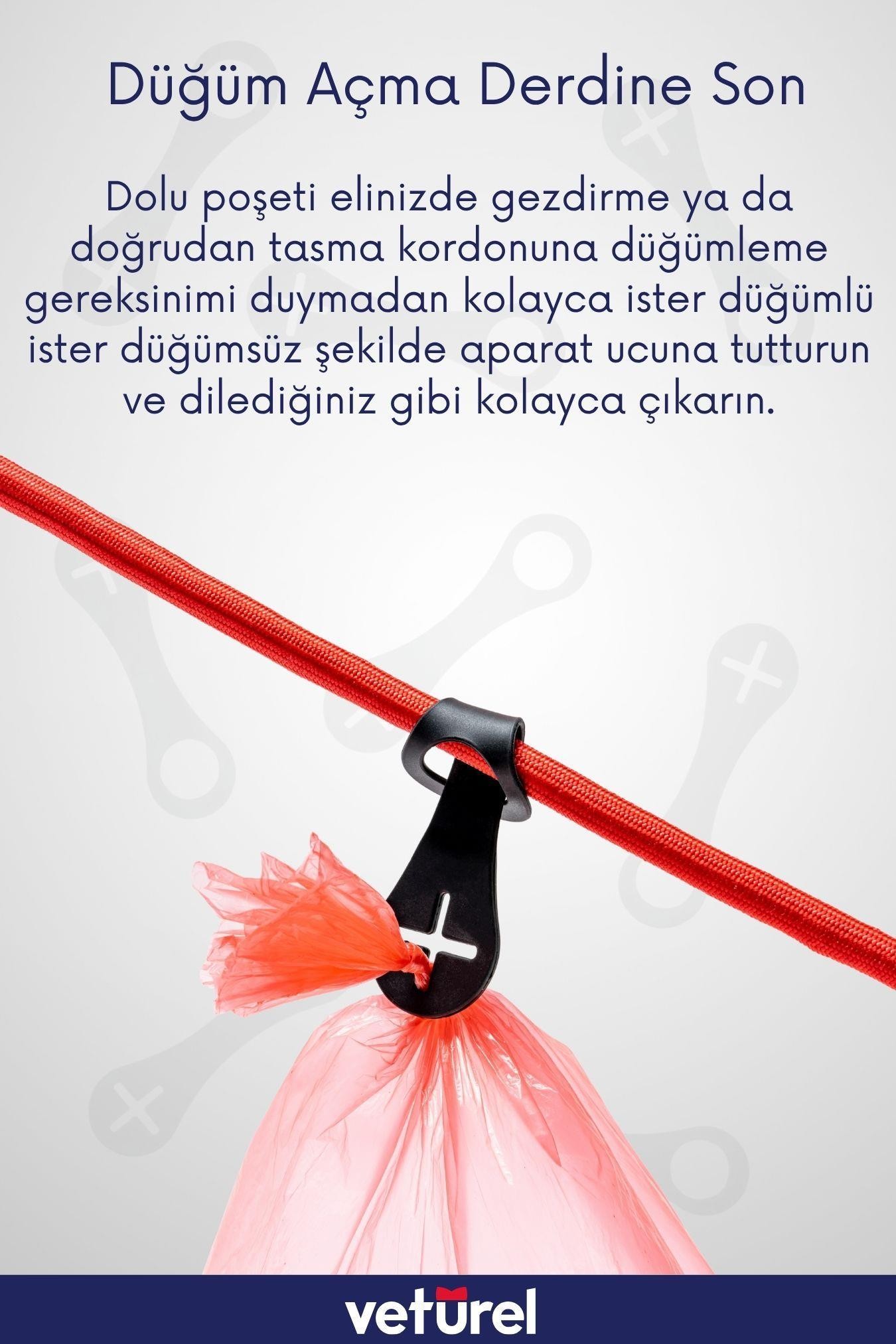 Köpek Kaka Poşeti Tutucu Silikon Kirli Poşet Taşıma Aksesuarı Esnek Pratik Hafif Her Tasmaya Uygun