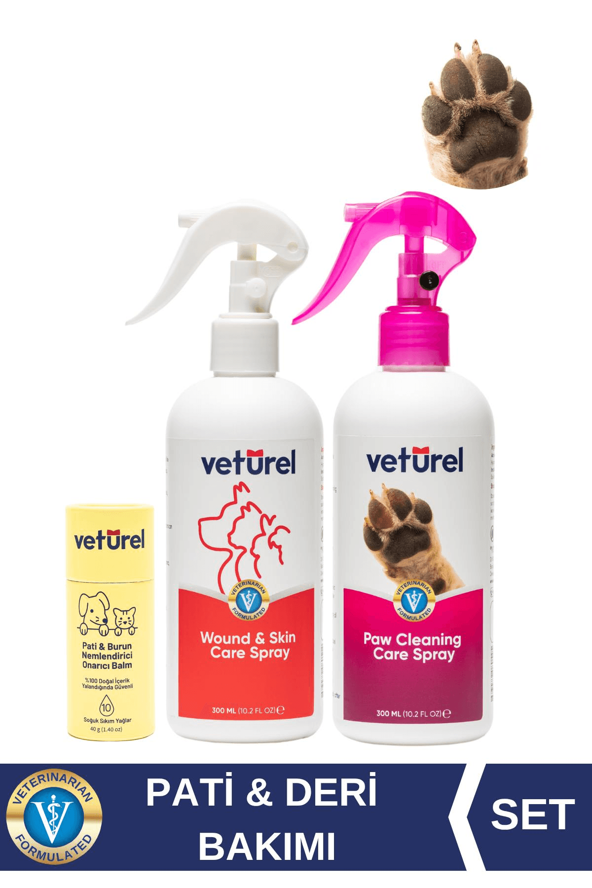 Kedi Köpek Yara Bakım Spreyi Pati Balm Nemlendirici Stick Pati Kir Koku Giderici Enfeksiyon Önleyici