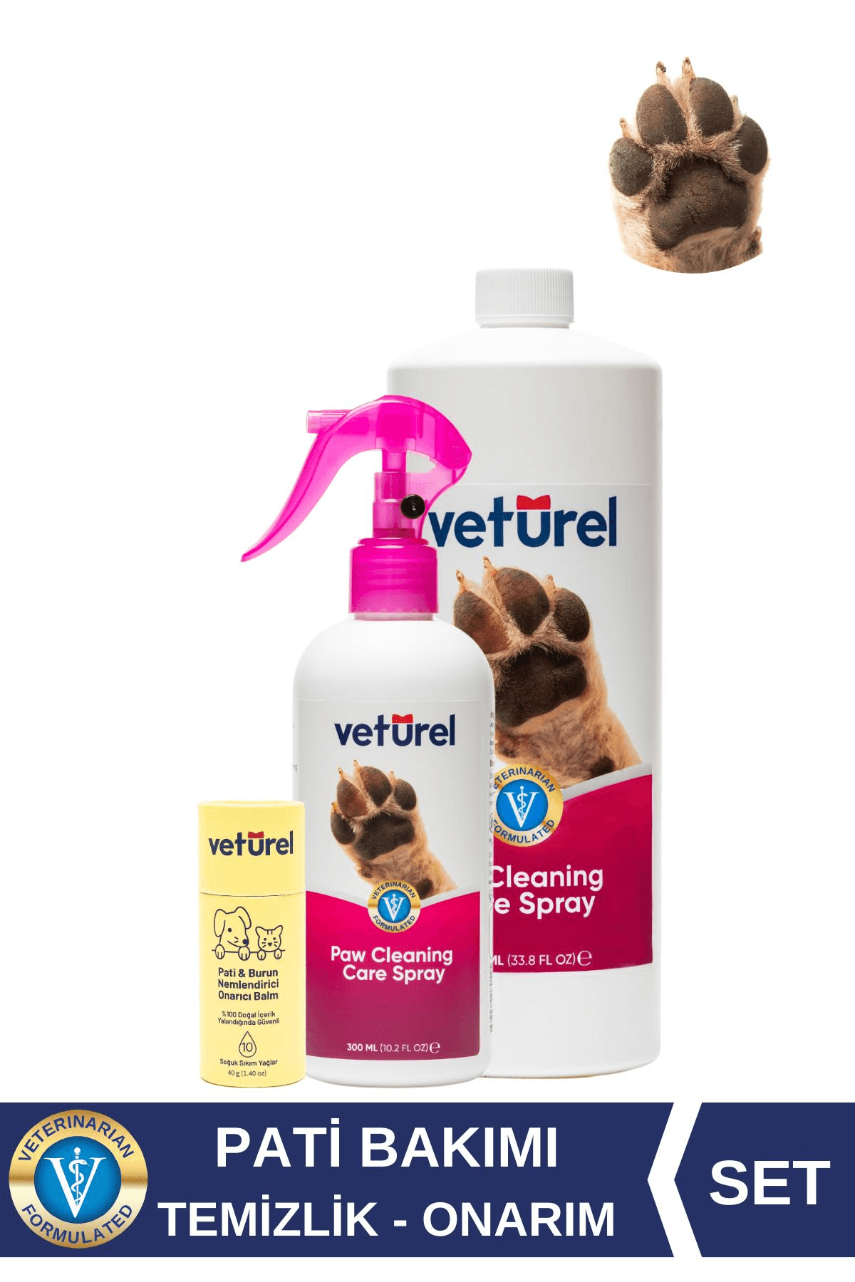 Kedi Köpek Pati Temizleme Parfümsüz Koku Kir Giderici Pati Balm %100 Doğal Yalanabilir Nemlendirici
