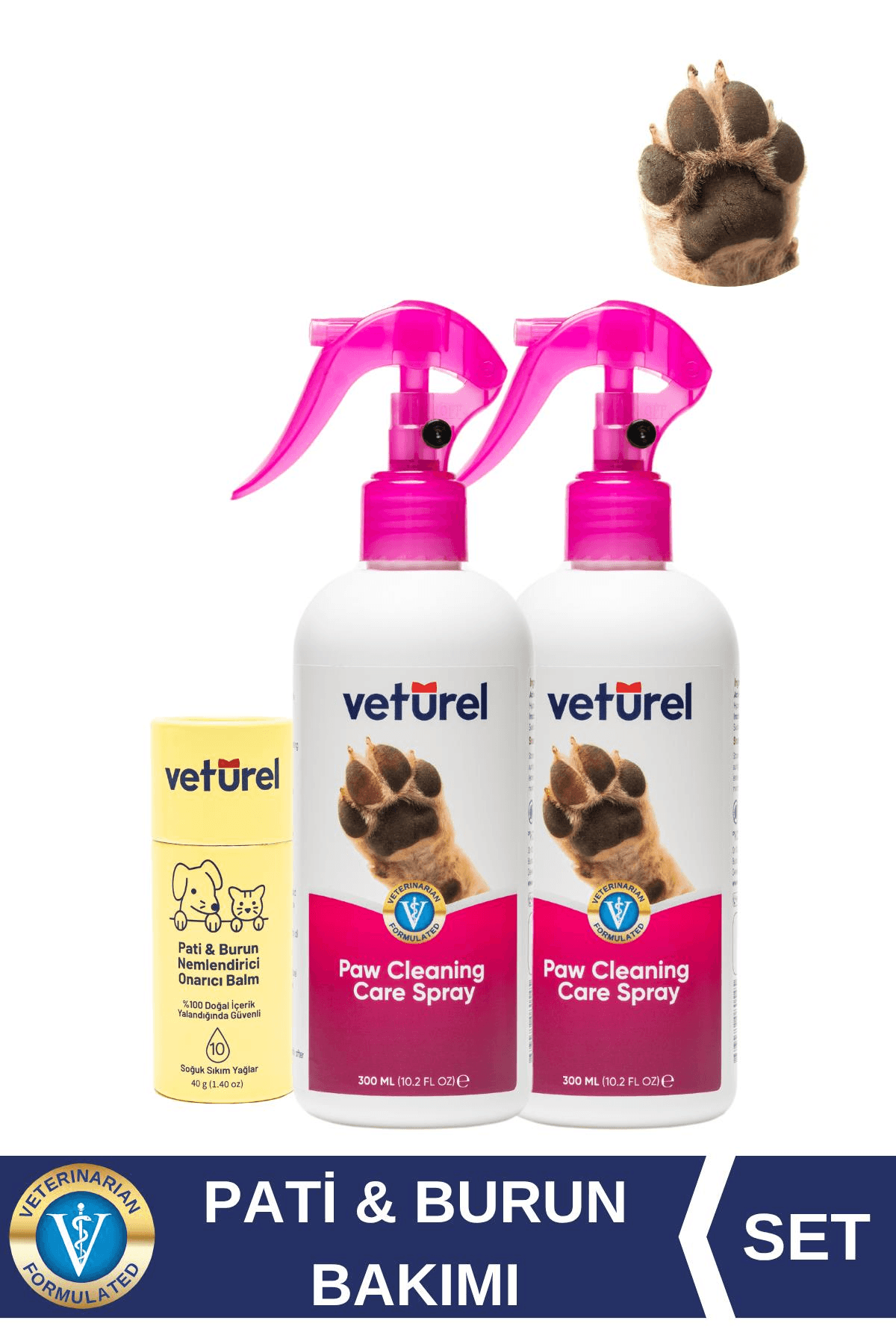 Kedi Köpek Pati Koku Kir Giderici Enfeksiyon Önleyici Sprey Pati Balm %100 Doğal Nemlendirici Stick