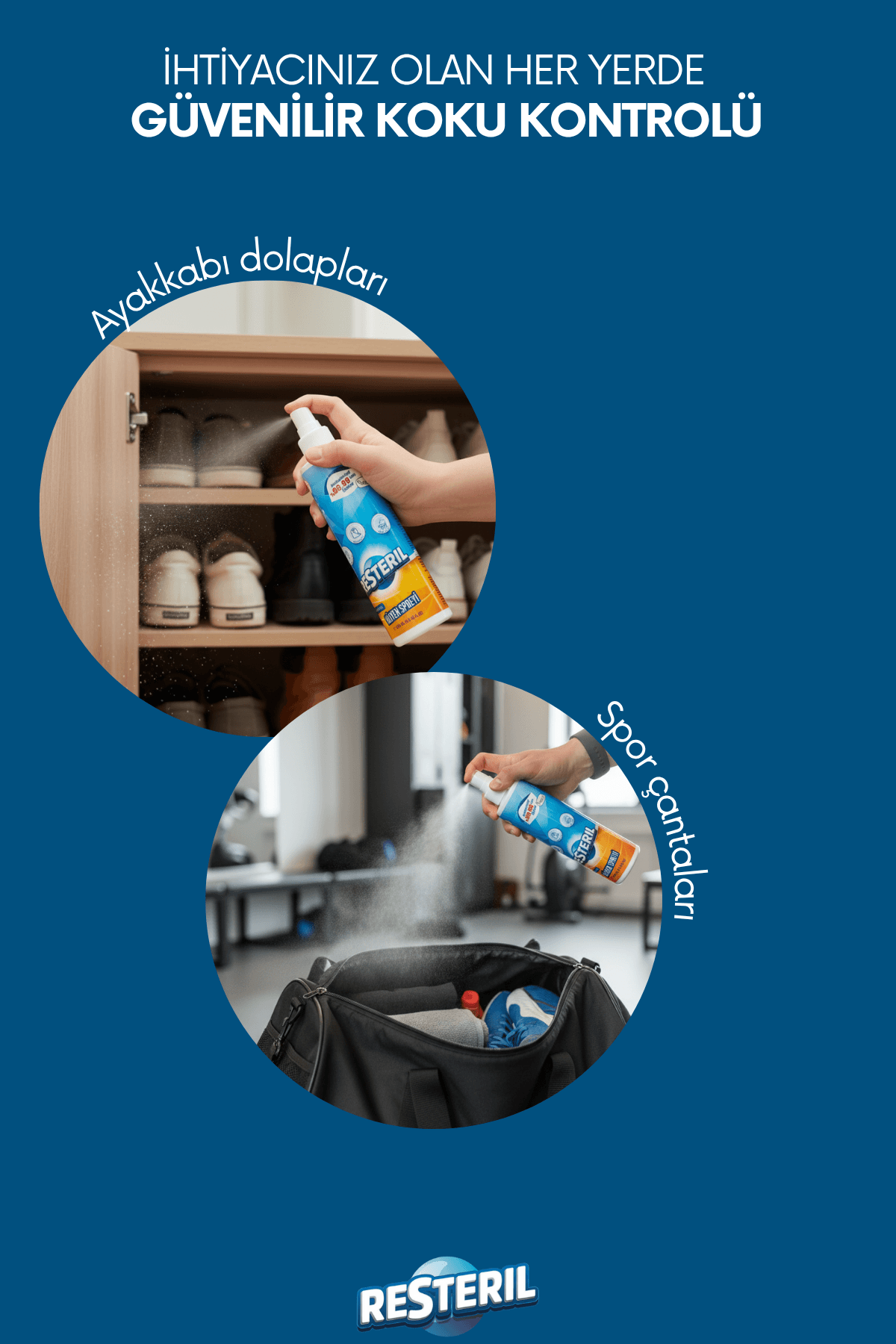 Ayakkabı Deodorantı Gazsız Ayakkabı Koku Giderici Parfümsüz Dezenfektan Sprey Set