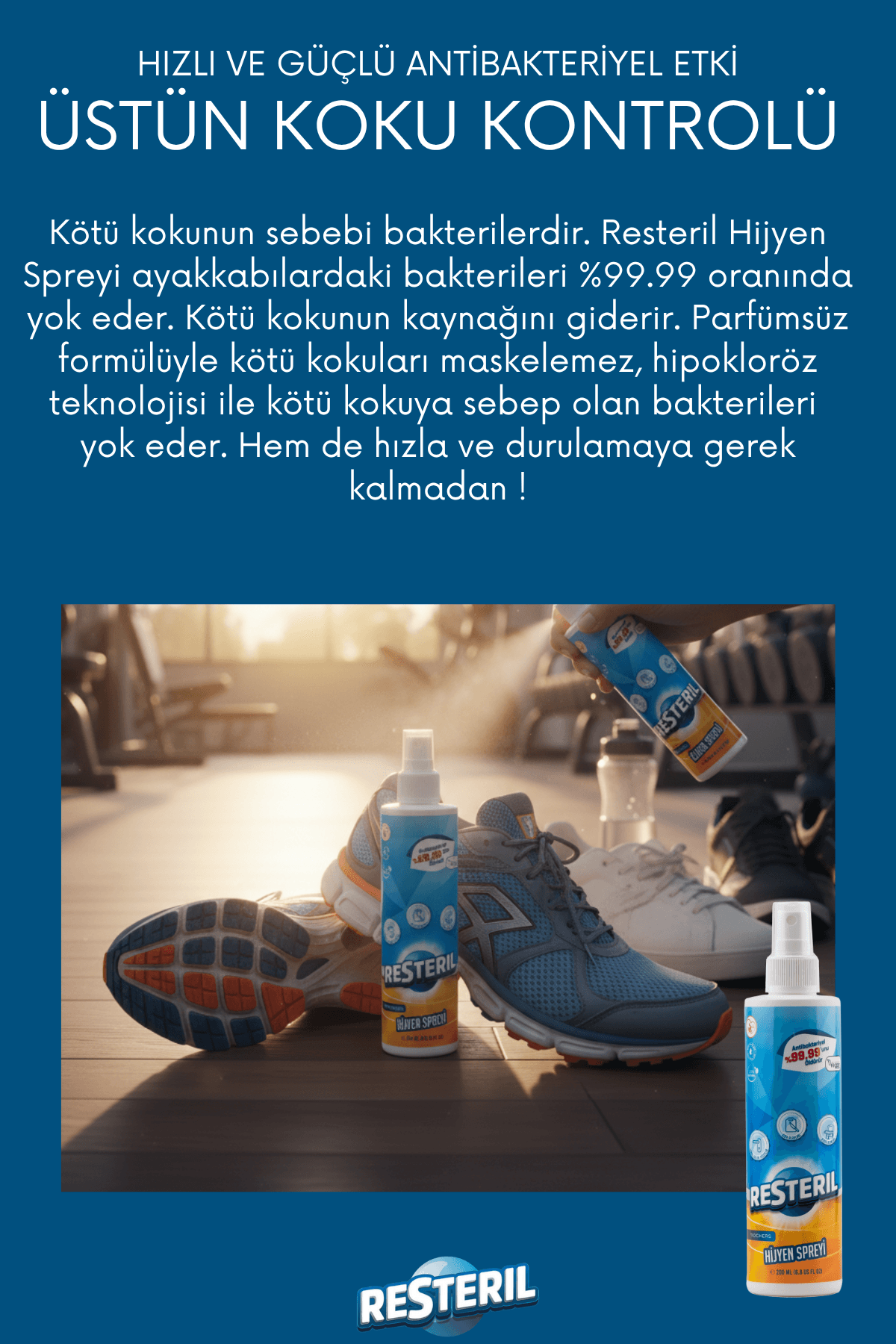 Ayakkabı Koku Giderici Ayakkabı Deodorantı Antifungal Parfümsüz Dezenfektan Sprey 200ml