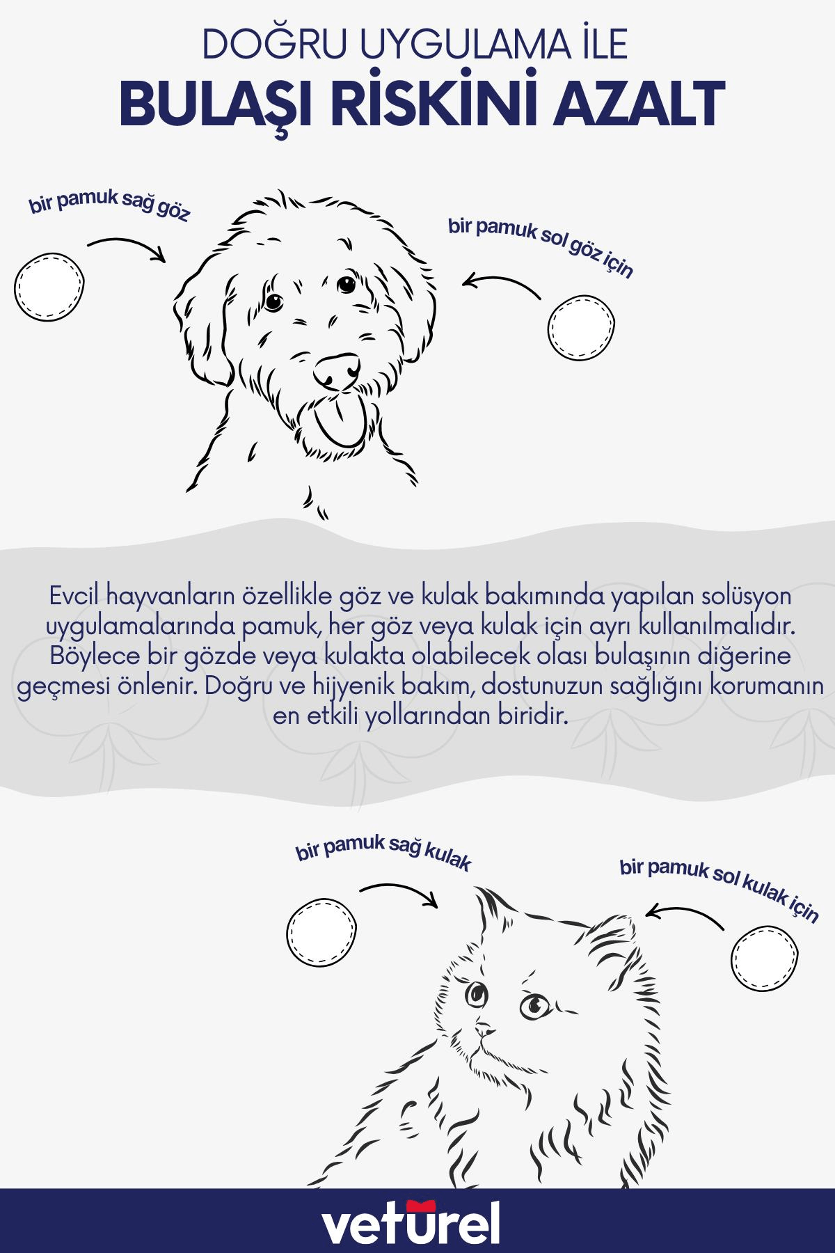 Veturel Disk Pamuk Saf Pamuk Yuvarlak Yumuşak Hipoalerjenik Çok Amaçlı Evcil Hayvanlar İçin 50li