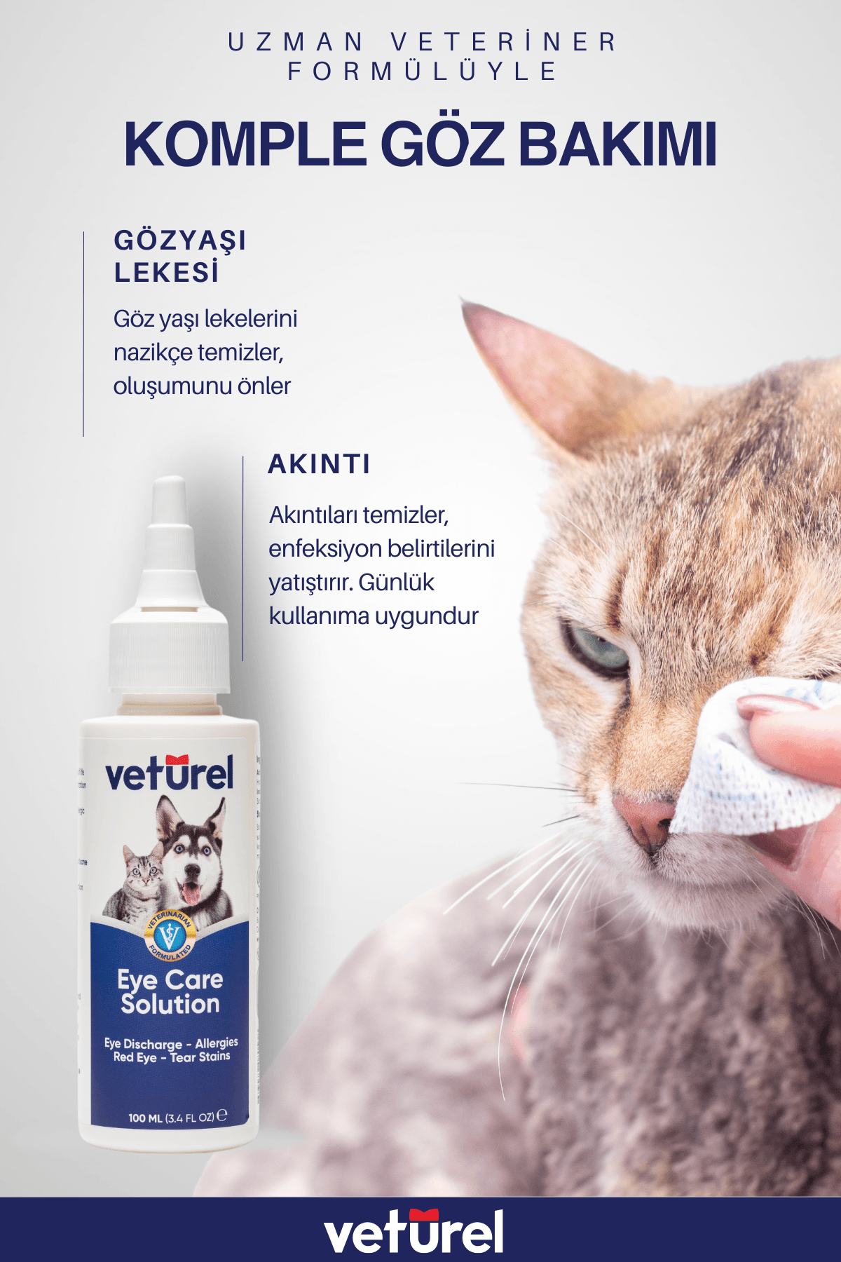 Kedi Göz damlasi Kedi Pati Temizleme Kedi Tüy Sağlığı Pati Bakımı 300ml - Göz Bakım Solüsyonu