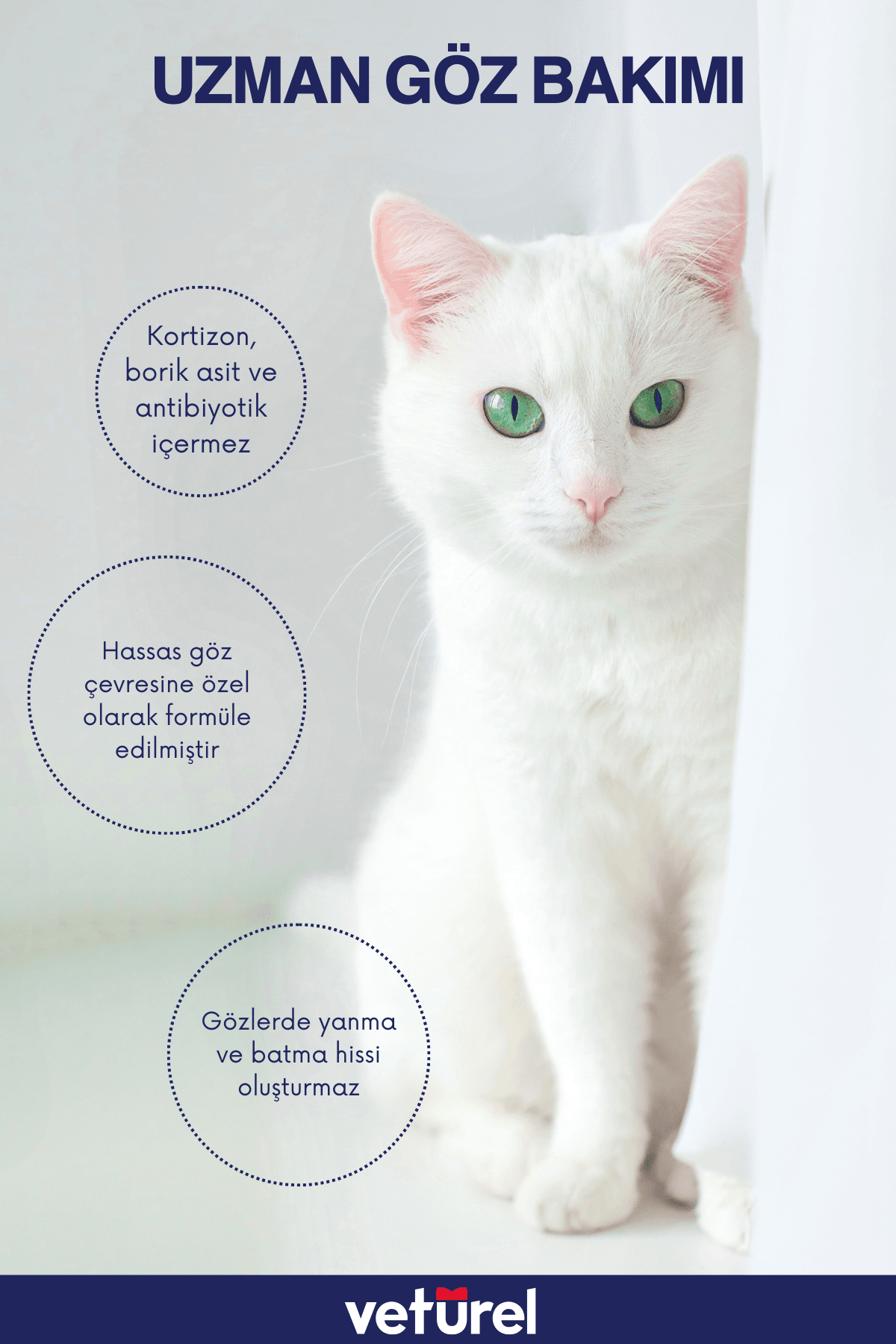 Kedi Göz damlasi Kedi Pati Temizleme Kedi Tüy Sağlığı Pati Bakımı 300ml - Göz Bakım Solüsyonu