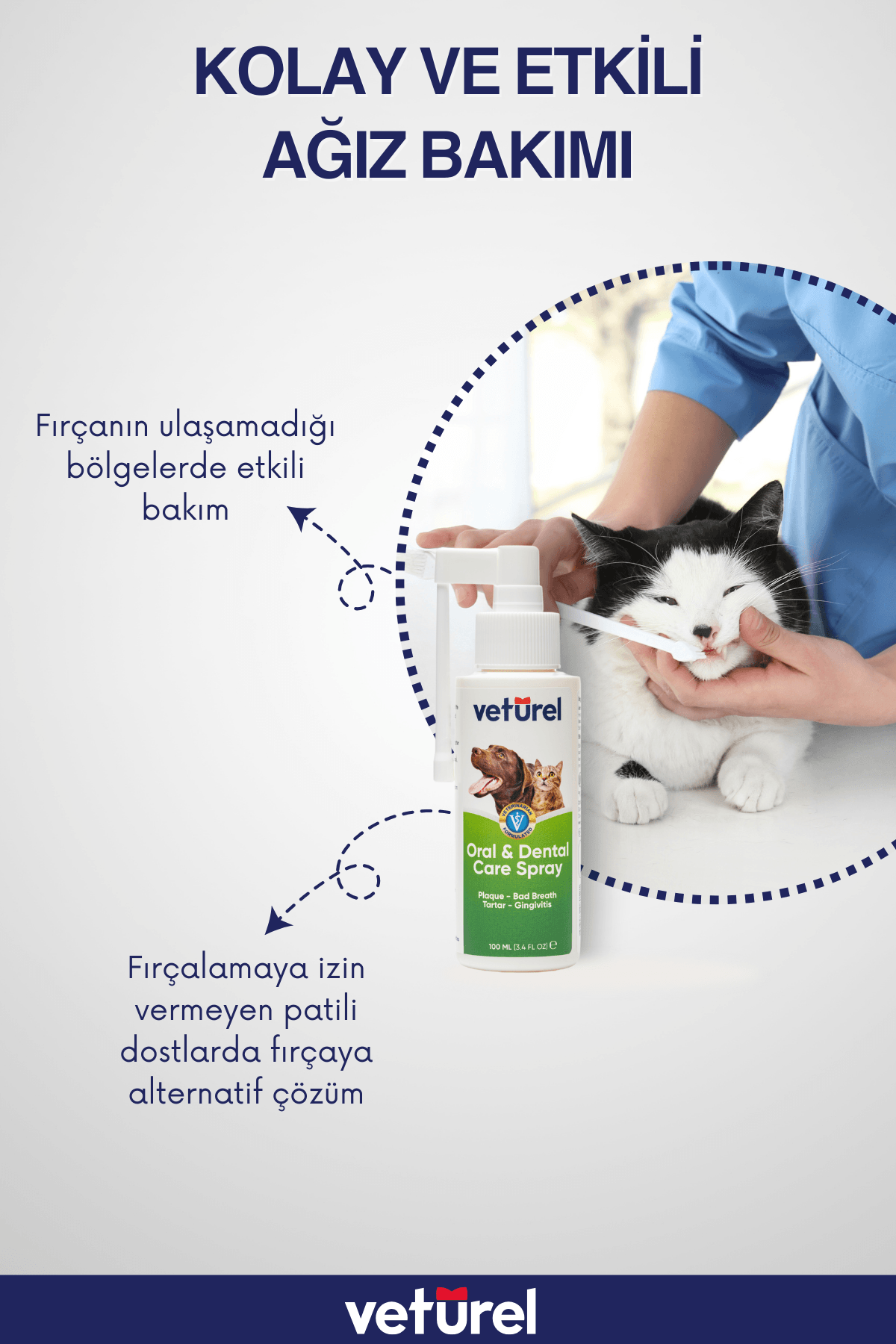 Kedi göz damlası köpek ağız kokusu kedi dis macunu Ağız Diş Bakım Spreyi - Göz Bakım Solüsyonu Set