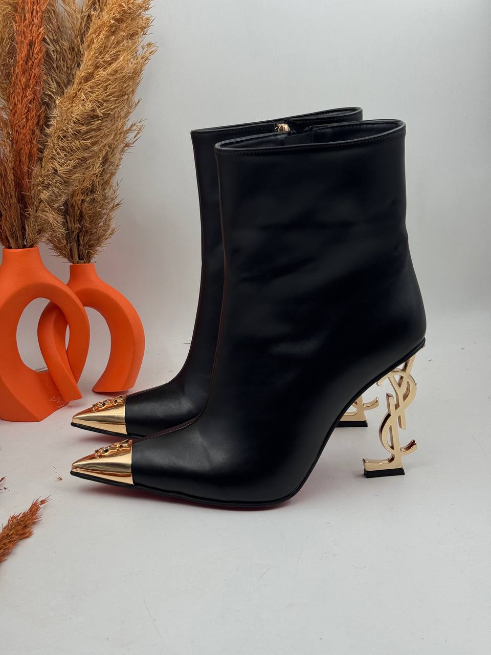 İthal YSL Gold Topuk Detaylı Bot