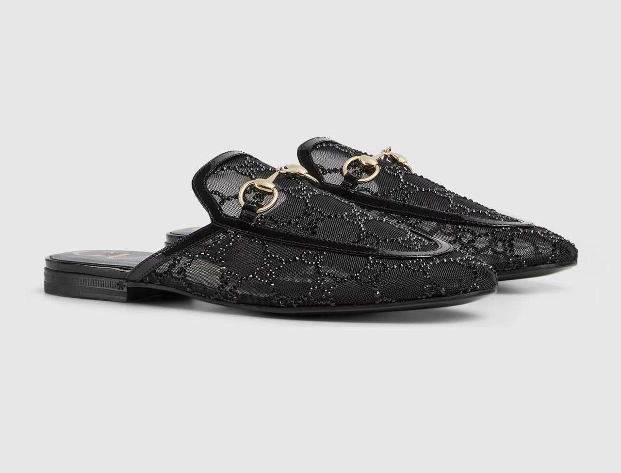Gucci Transparan Taşlı Terlik