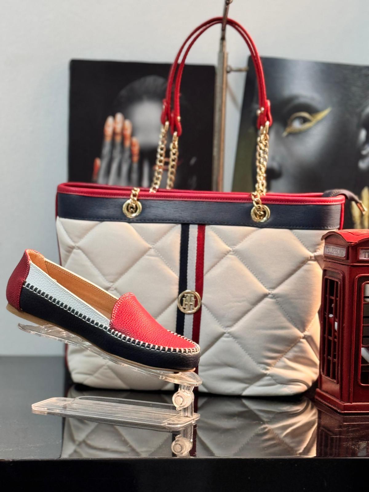 İthal Tommy Hilfiger Babet ve Çanta Seti