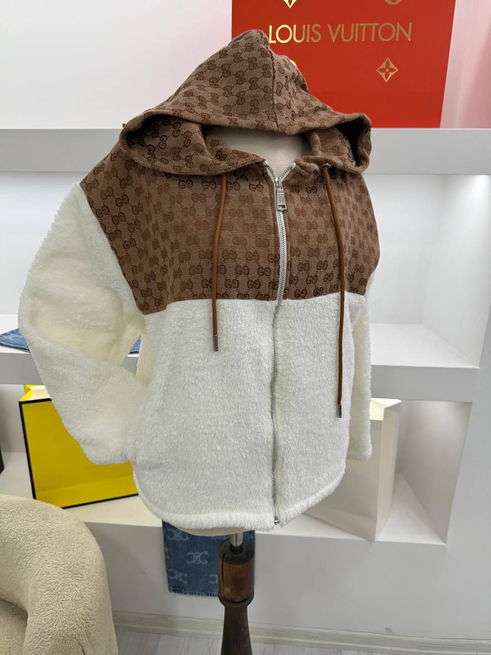 İthal Gucci Fermuarlı Peluş