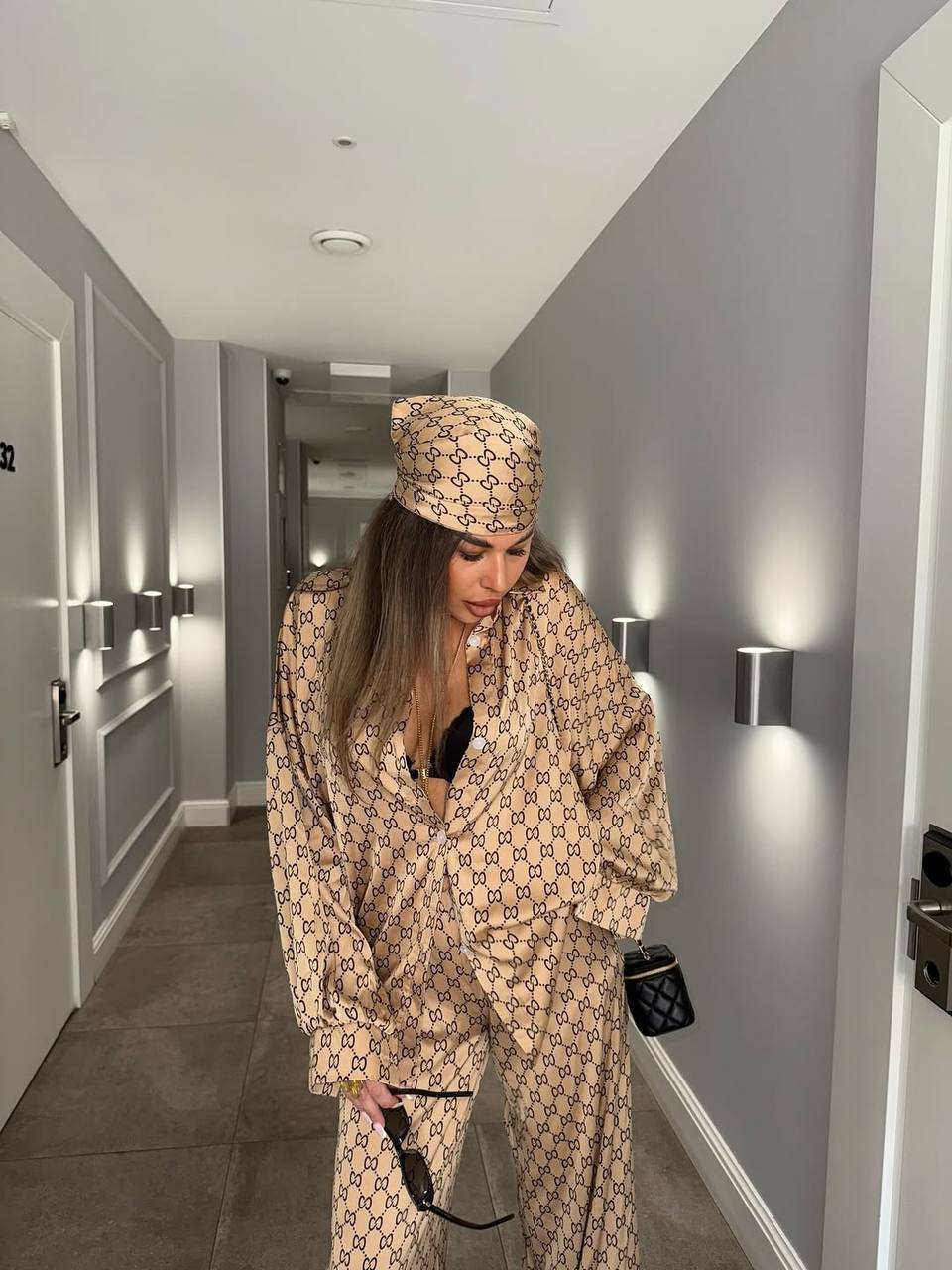 İthal Gucci Saten Set