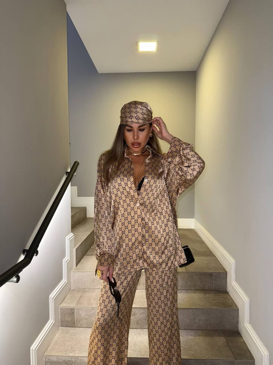 İthal Gucci Saten Set