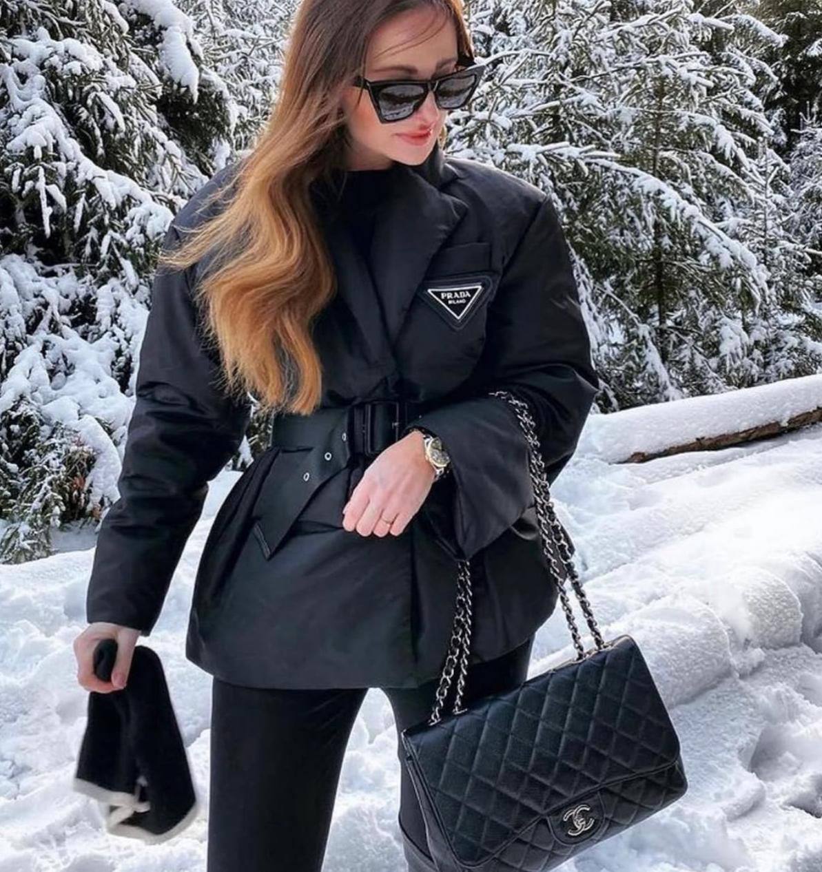 İthal Prada Kemerli Spor Mont