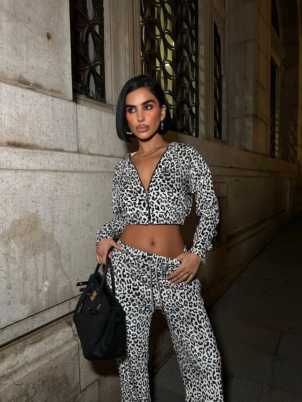 Kadife Taşlı Eşofman Takımı